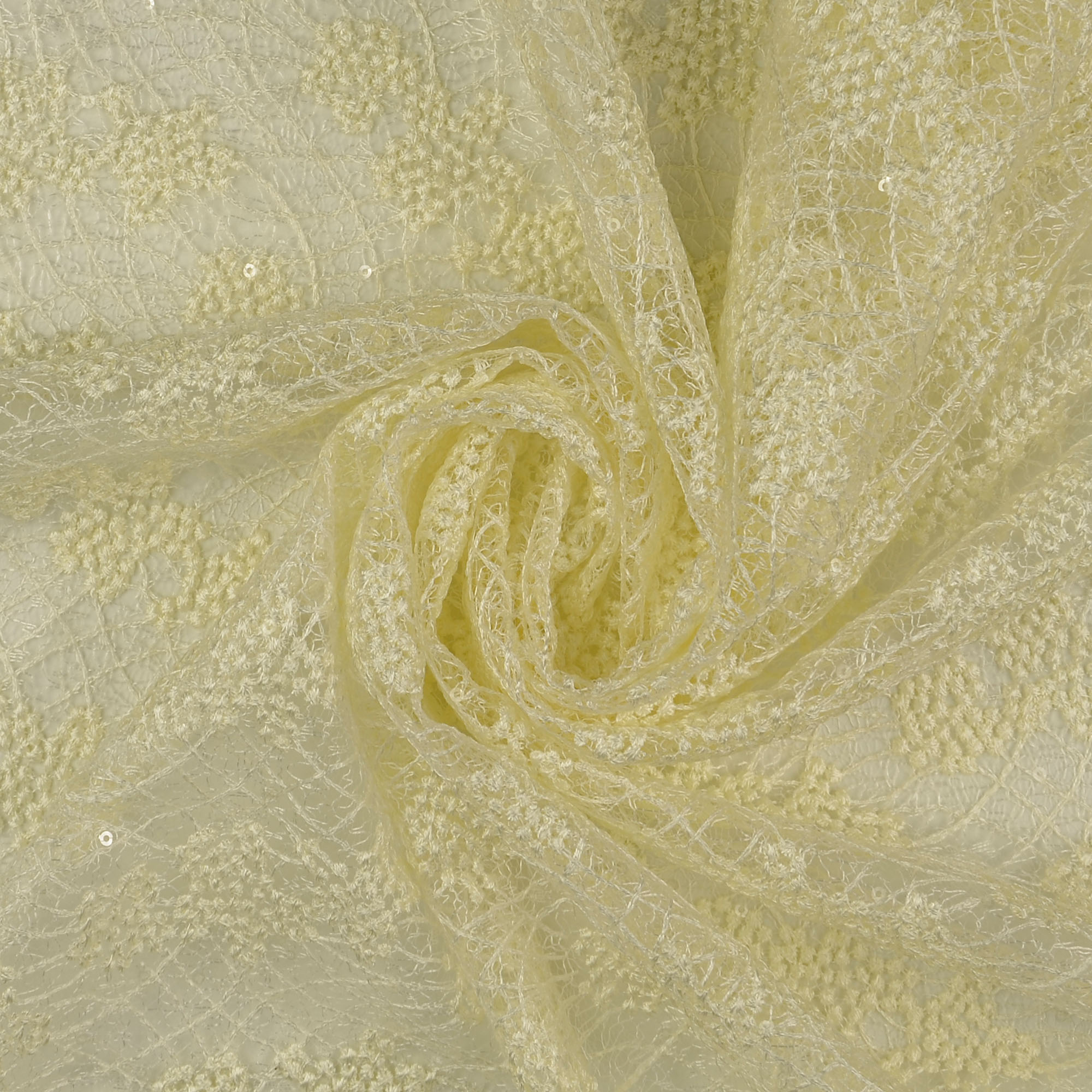 Spitze mit Pailletten, beige