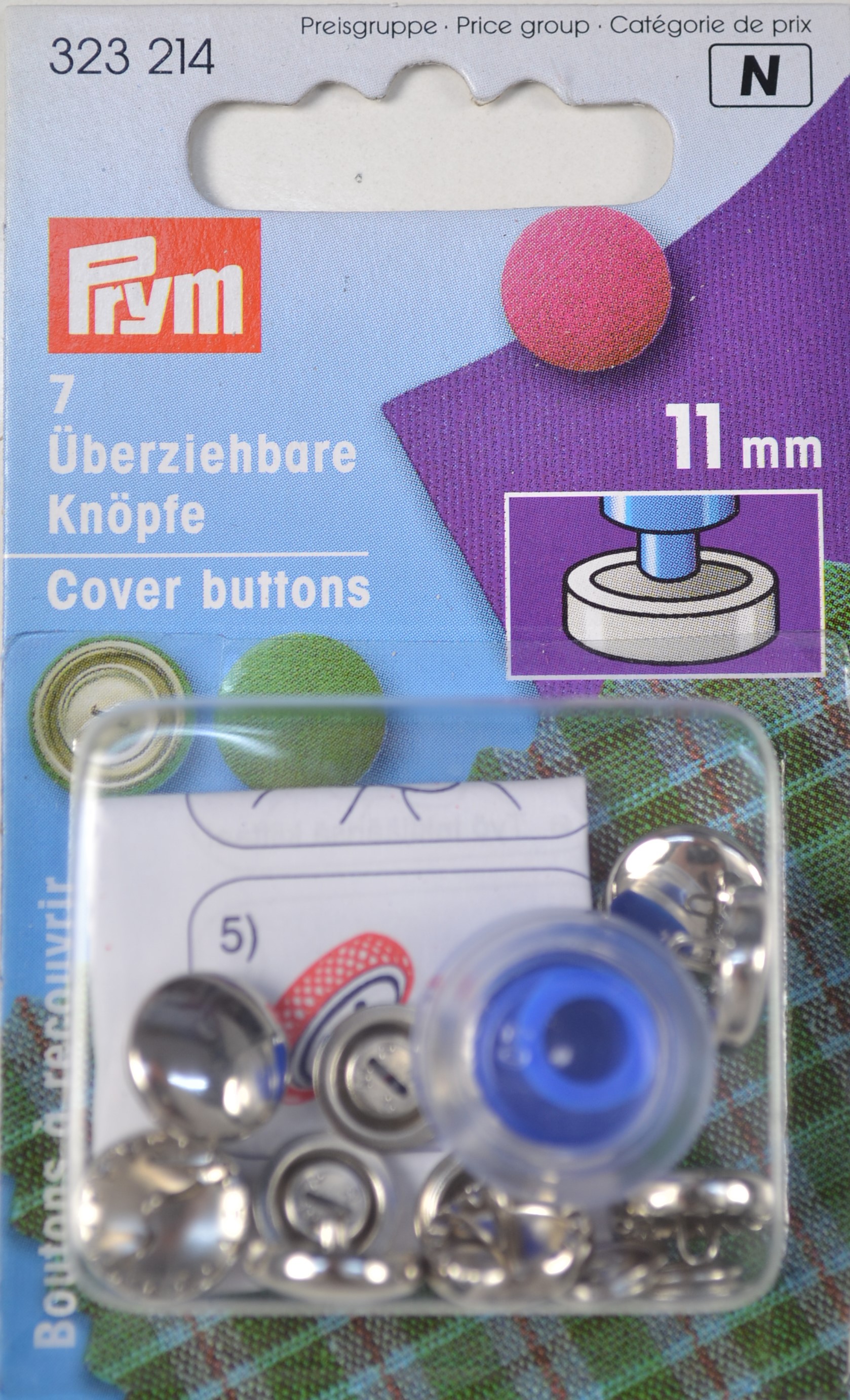Prym Überziehbare Knöpfe mit Werkzeug