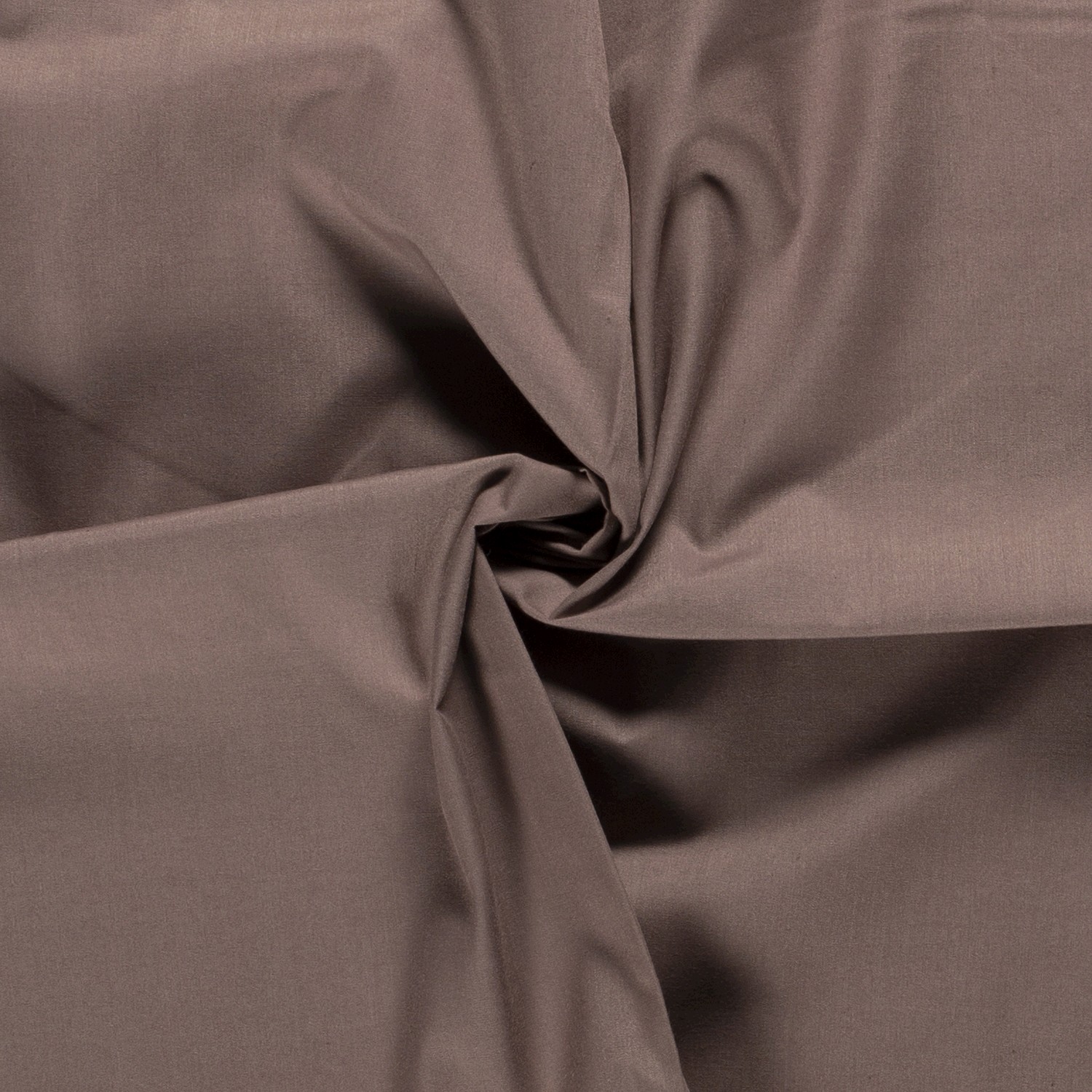 Baumwoll Popeline uni taupe-braun
