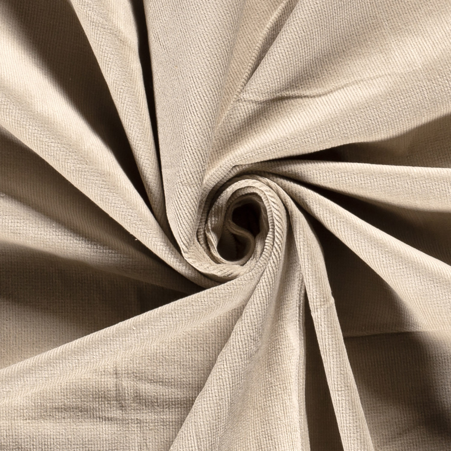 Nadelcord Stretch 16w Stoff Uni Beige