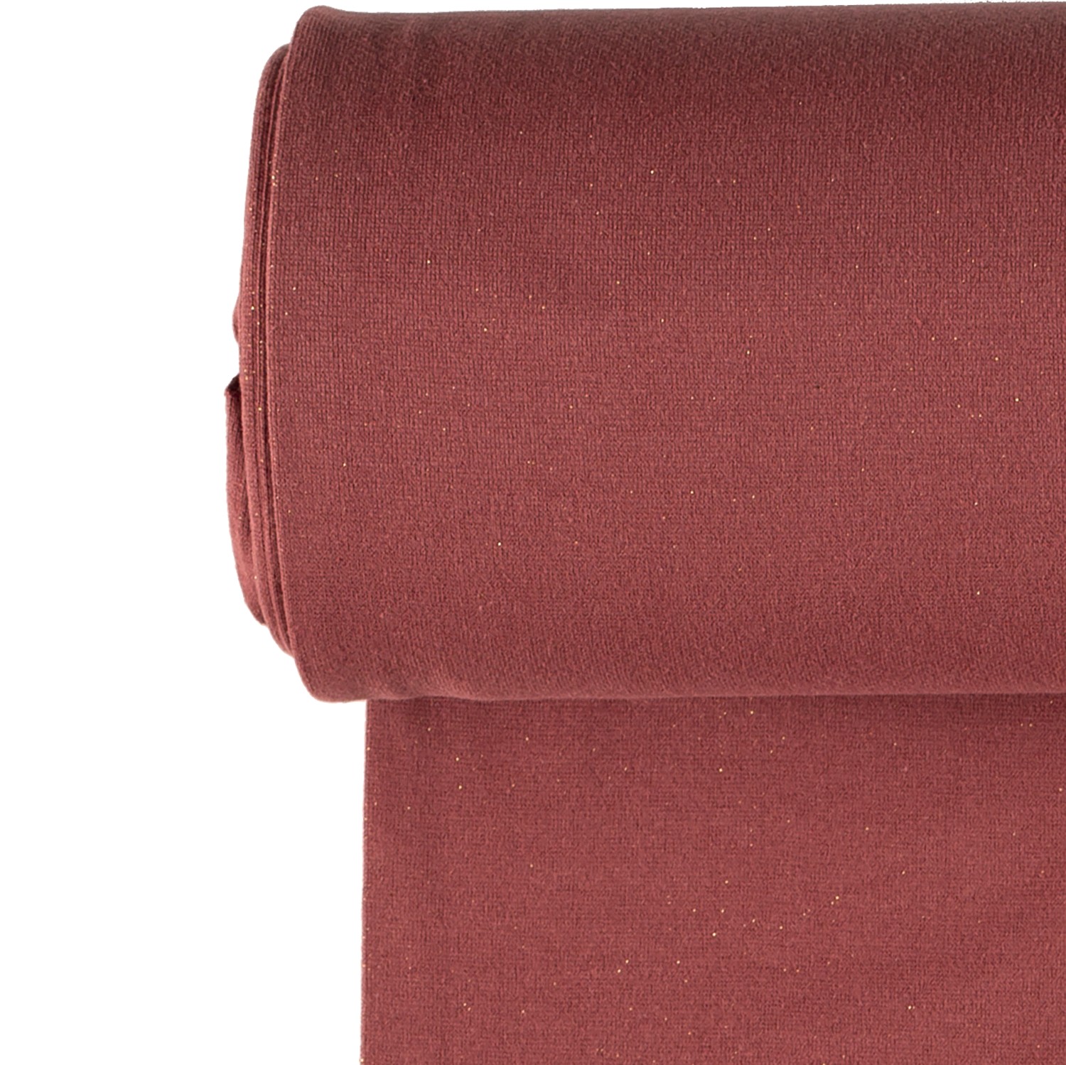 Bündchenstoff lurex uni dunkelpink