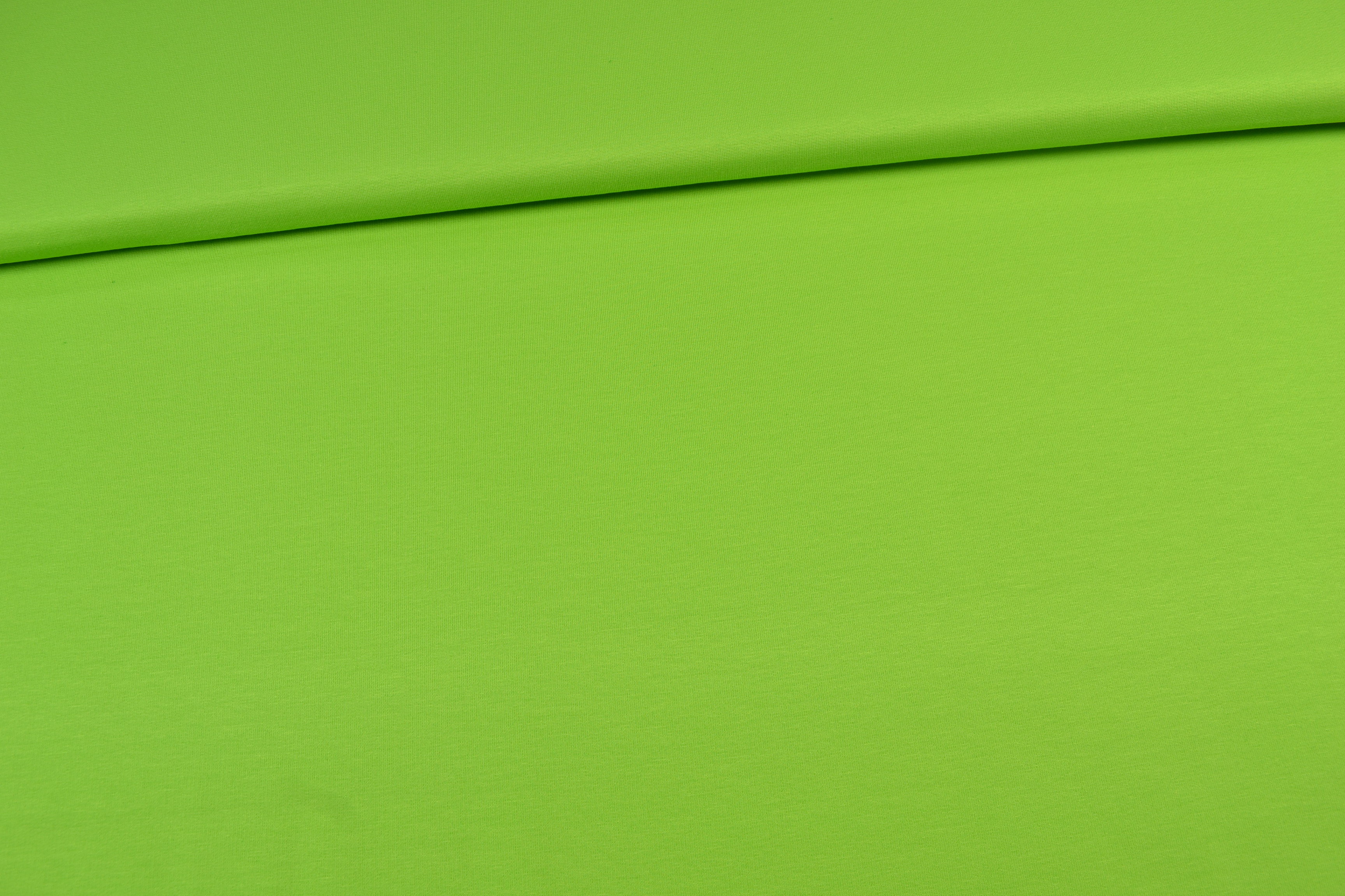 French Terry uni angeraut, grasgrün