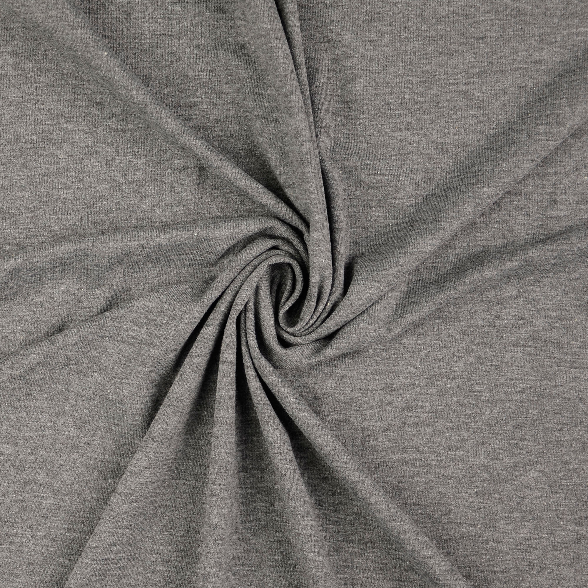 Baumwolljersey uni, mittelgrau melange