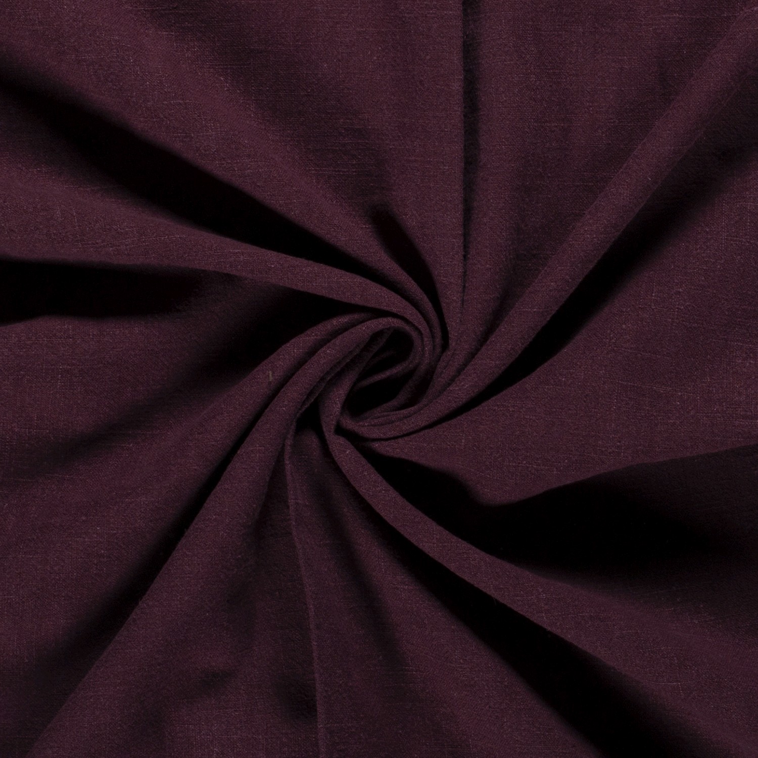 Ramie leinen stonewashed uni dunkelbordeaux