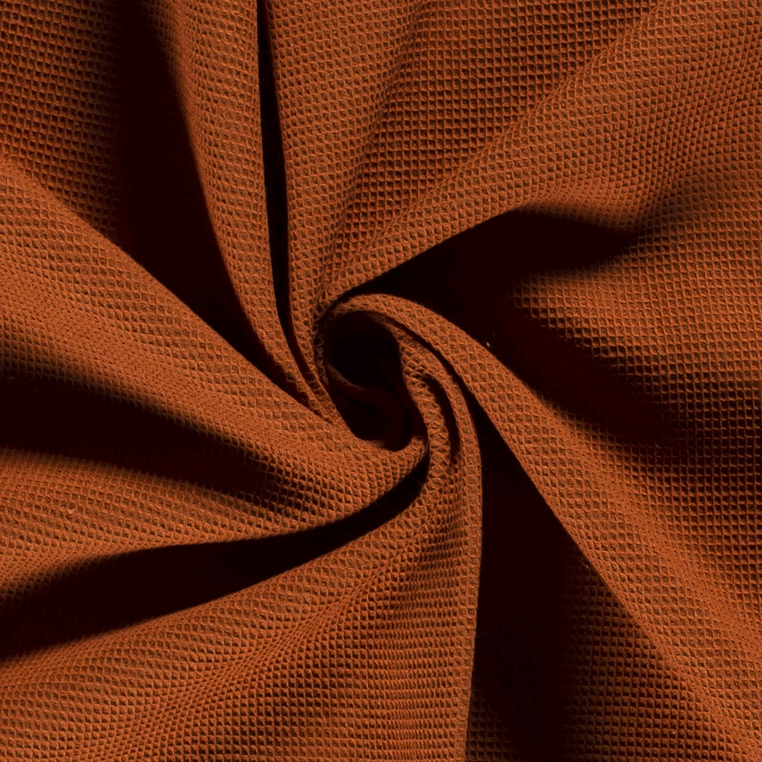 Waffelpiqué uni brique