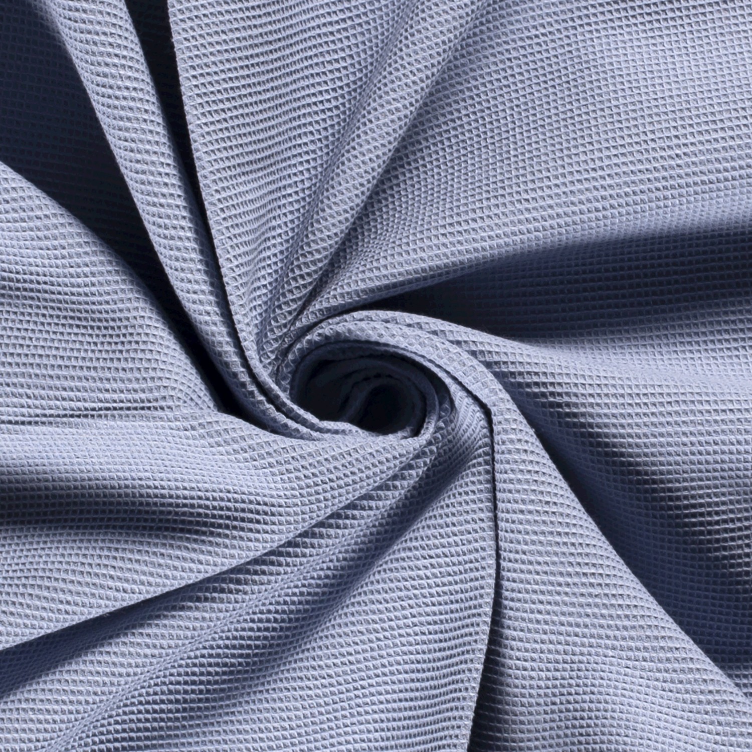 Waffelpiqué uni blau