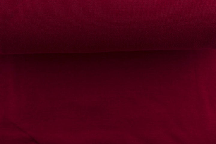 Bündchenstoff glatt, dunkelrot/bordeaux