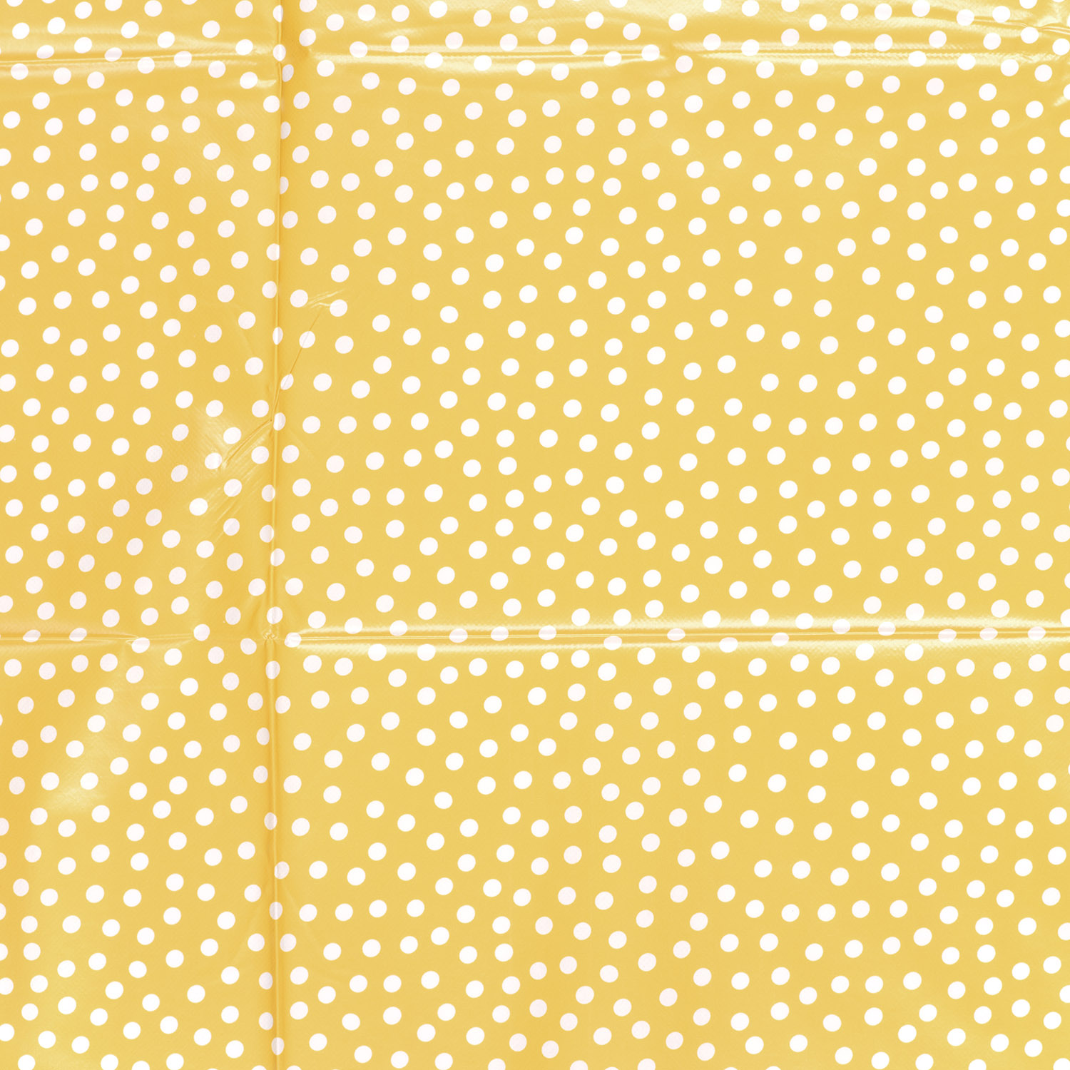 Beschichteter Dekostoff Stoff bedruckt Punkte Ocker