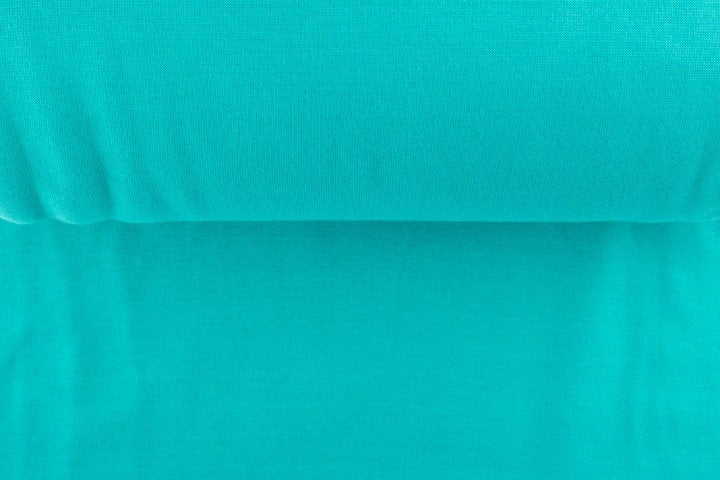 Bündchenstoff glatt, türkis
