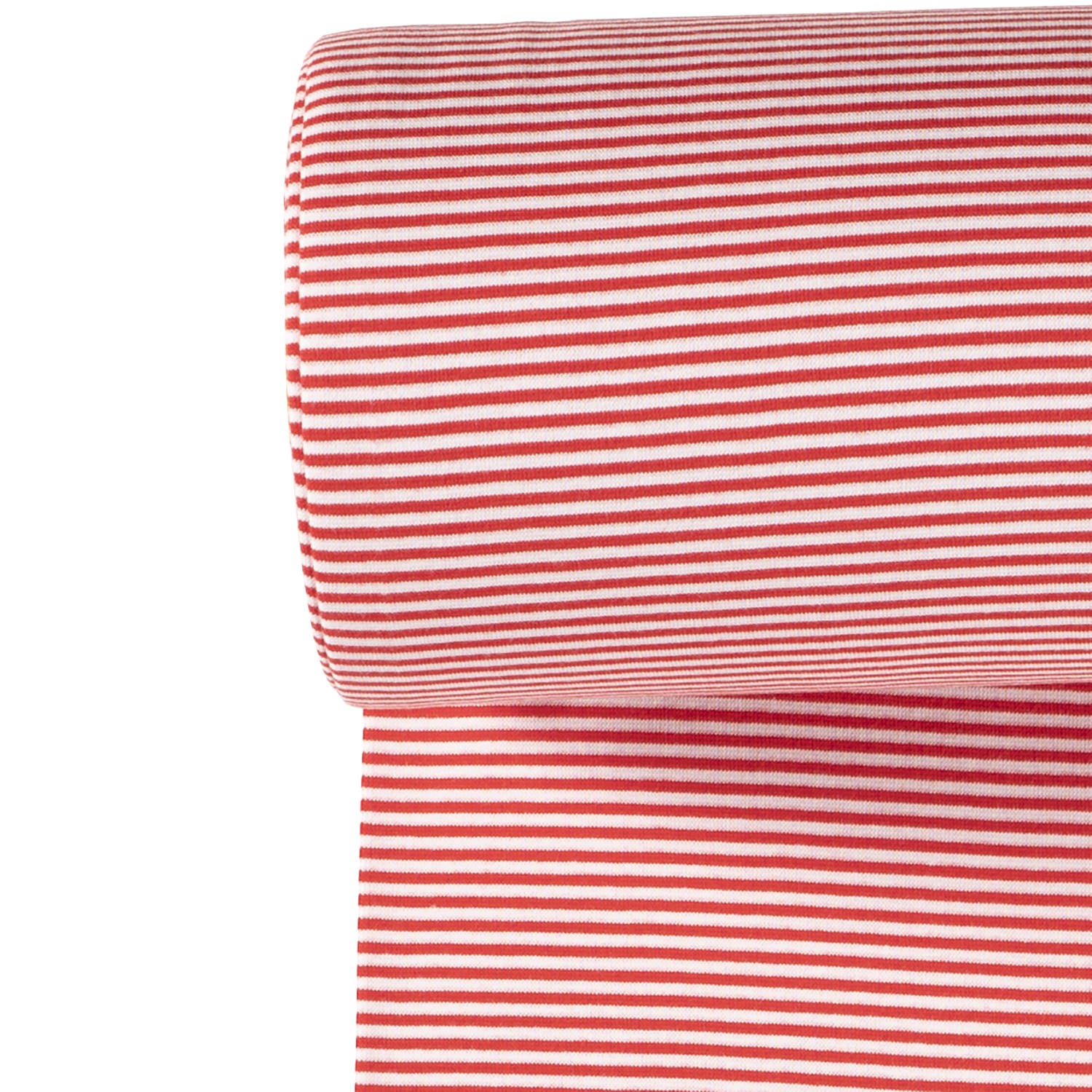 Bündchenstoff 1x1 garngefärbt streifen rot