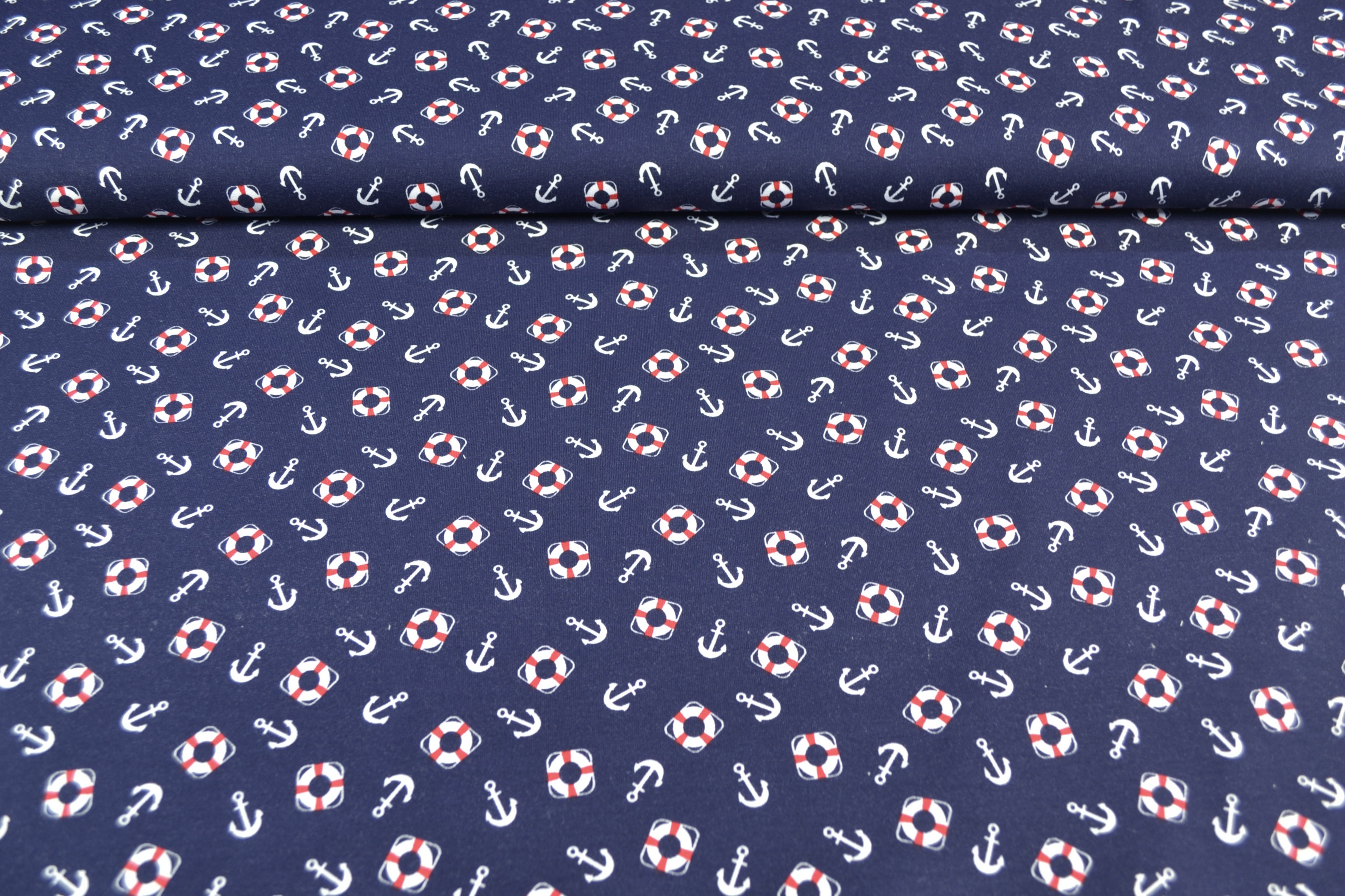 French Terry bedruckt, maritim