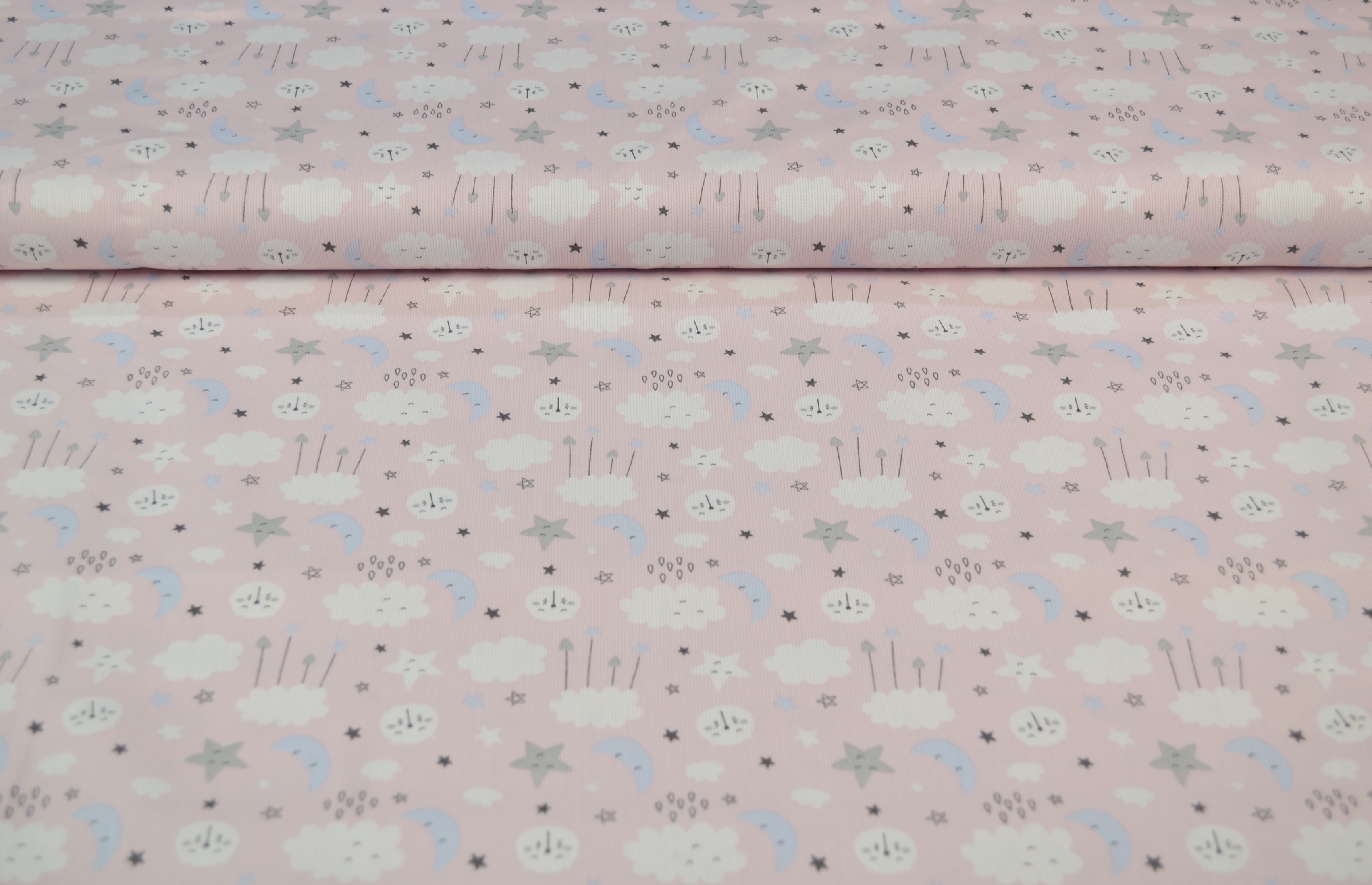 Baumwollstoff Nachthimmel, rosa