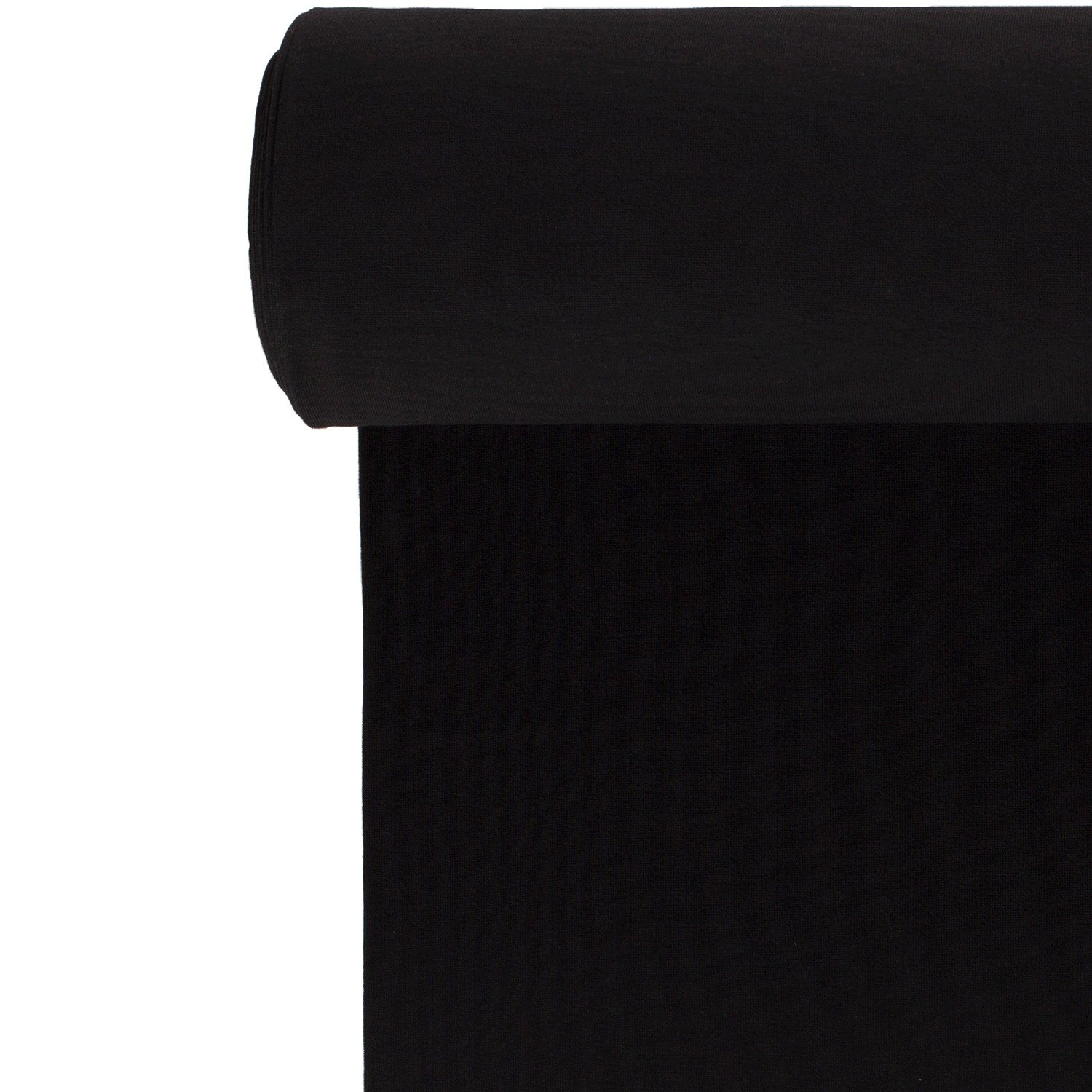 Bündchenstoff uni schwarz