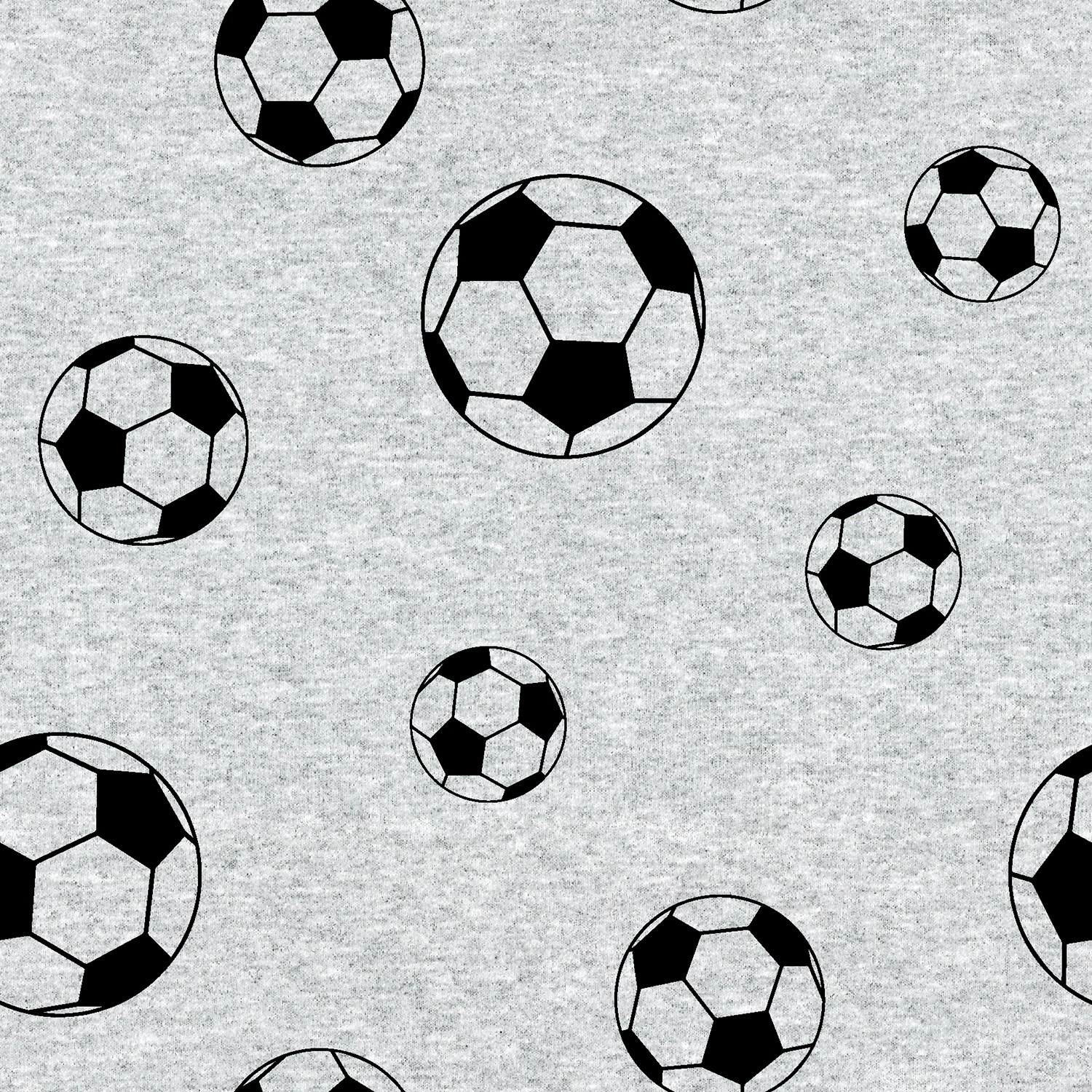 Alpenfleece bedruckt Bälle, grau