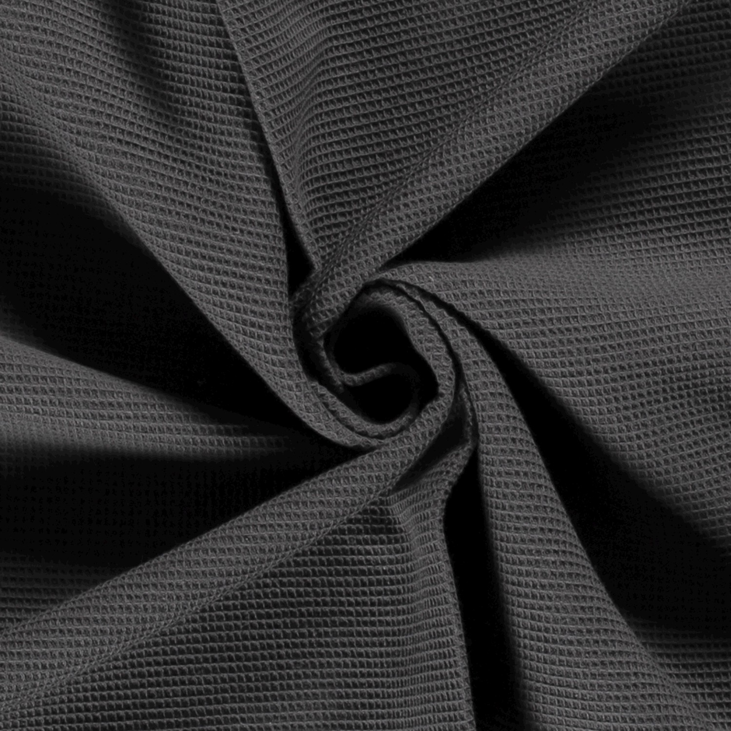 Waffelpiqué uni dunkelgrau