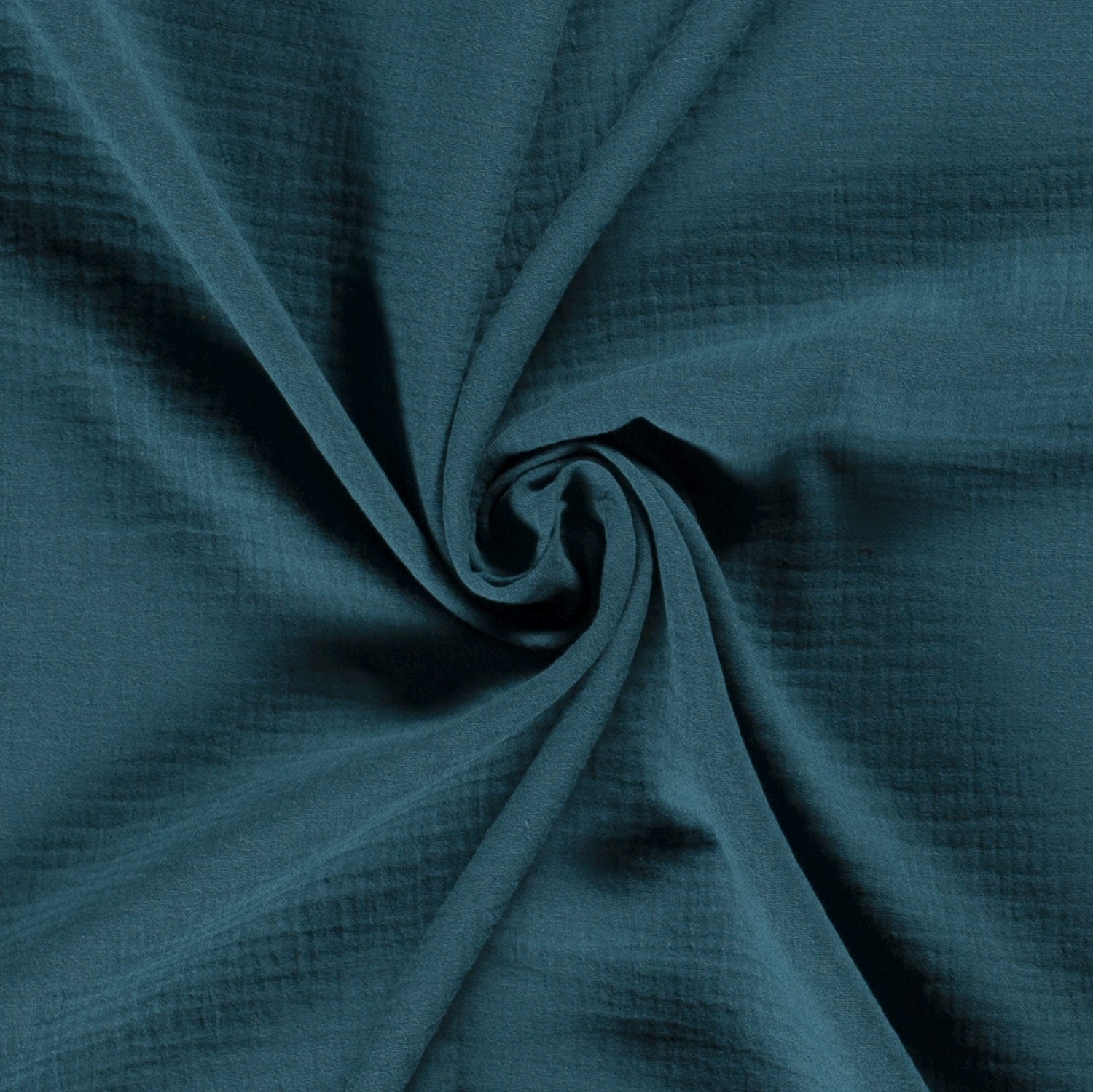 Musselin Double Gauze  uni petrol