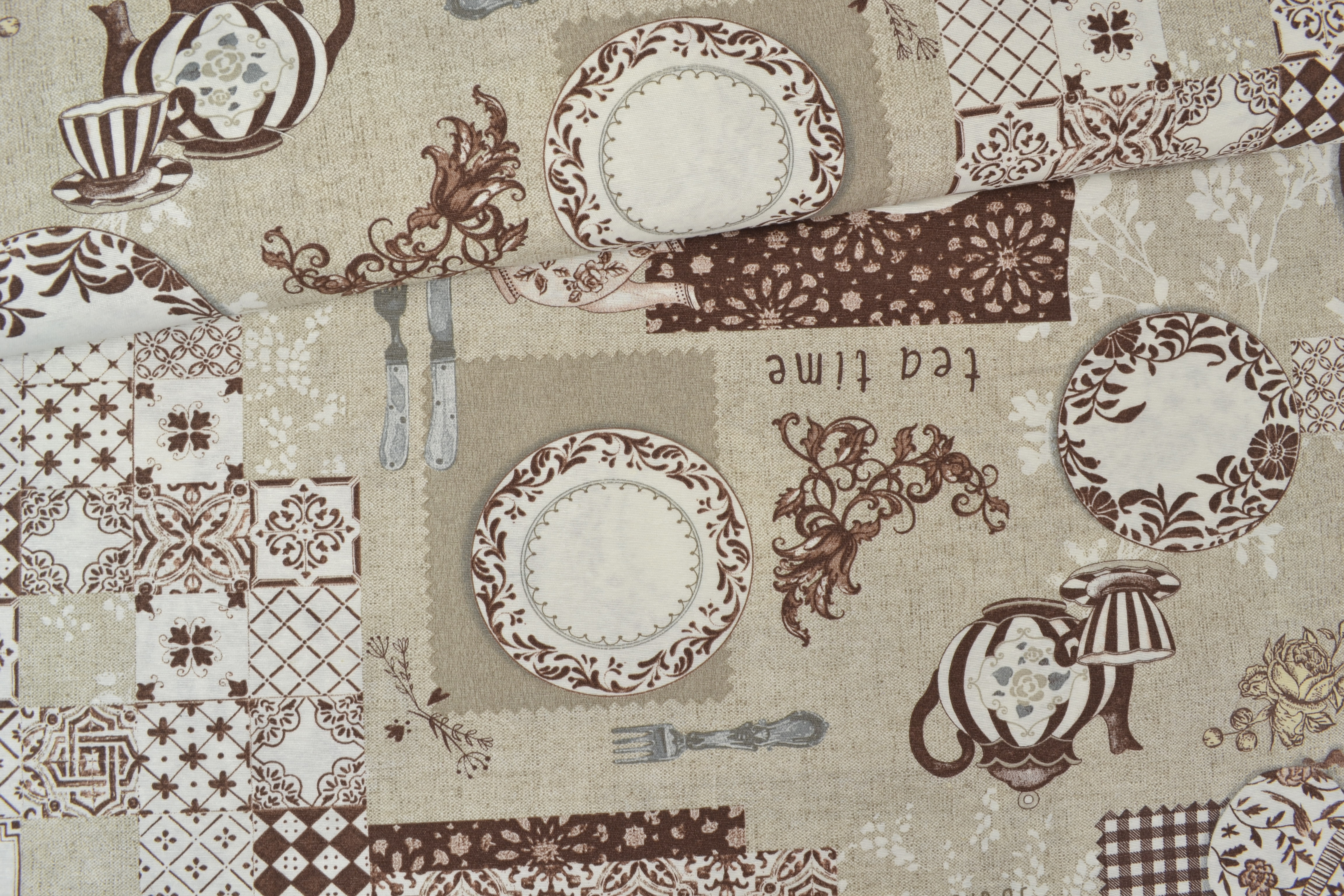 Canvas Deko Stoff Teatime