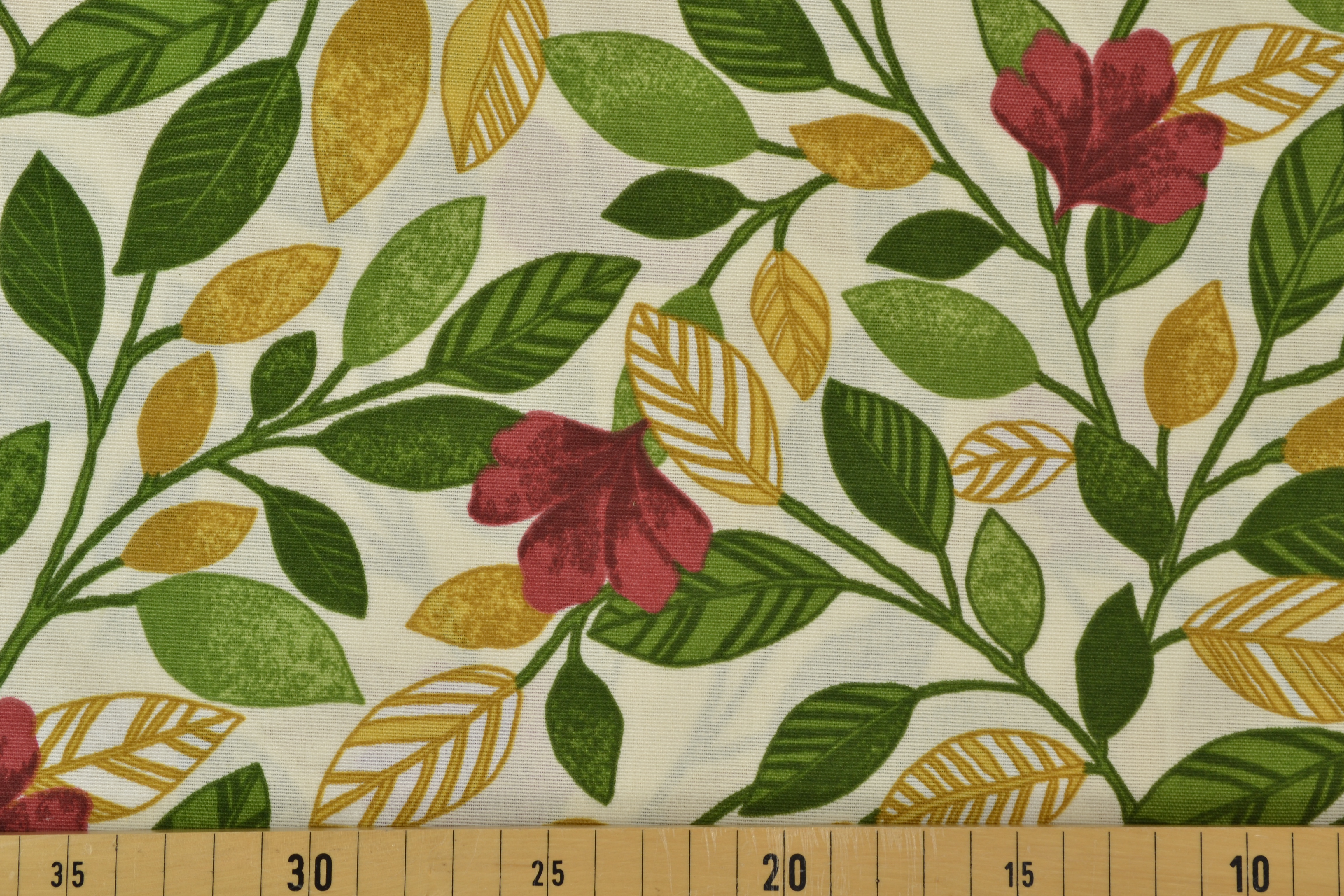 Canvas Deko Stoff bunte Blätter