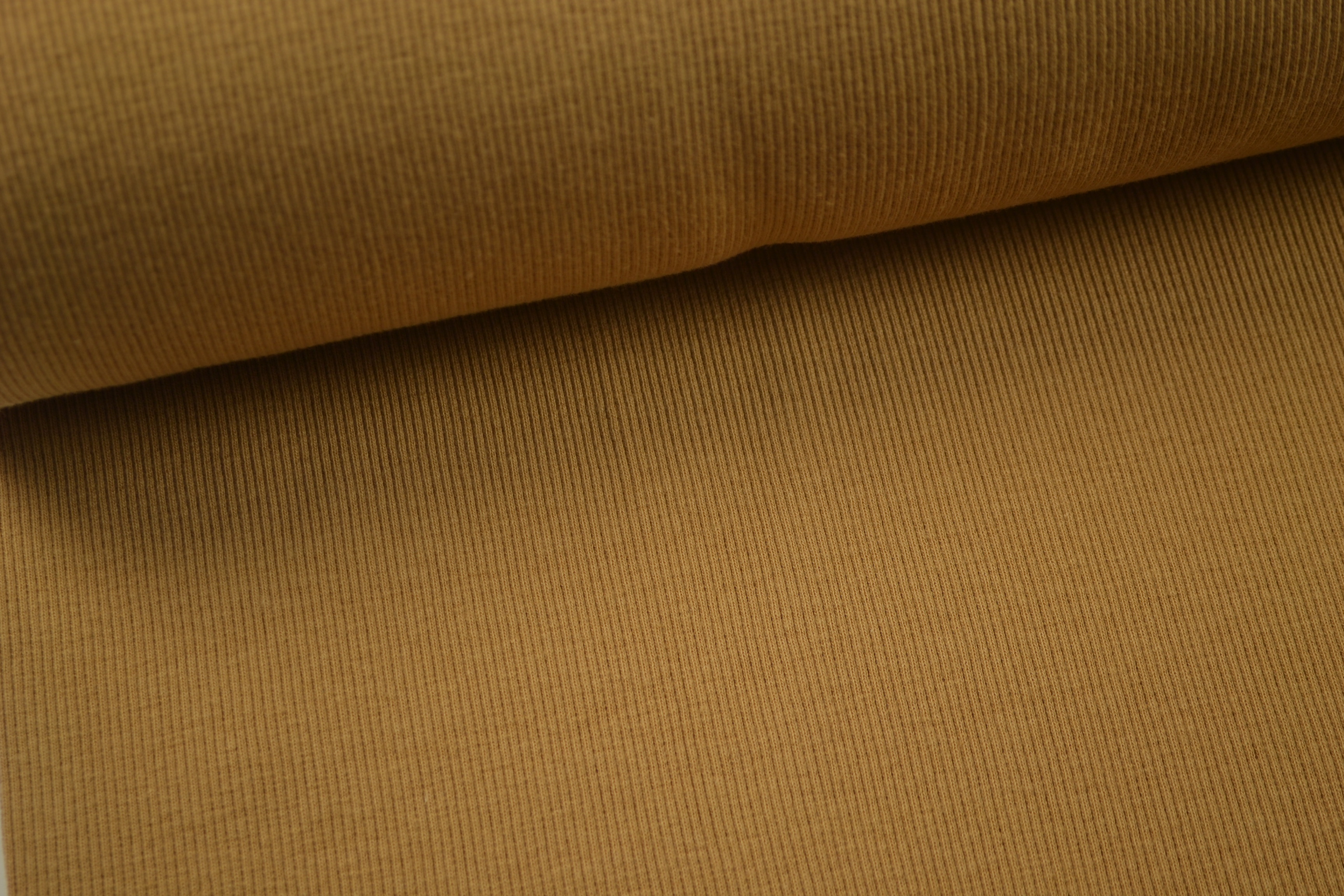 Bündchenstoff gerippt uni, camel