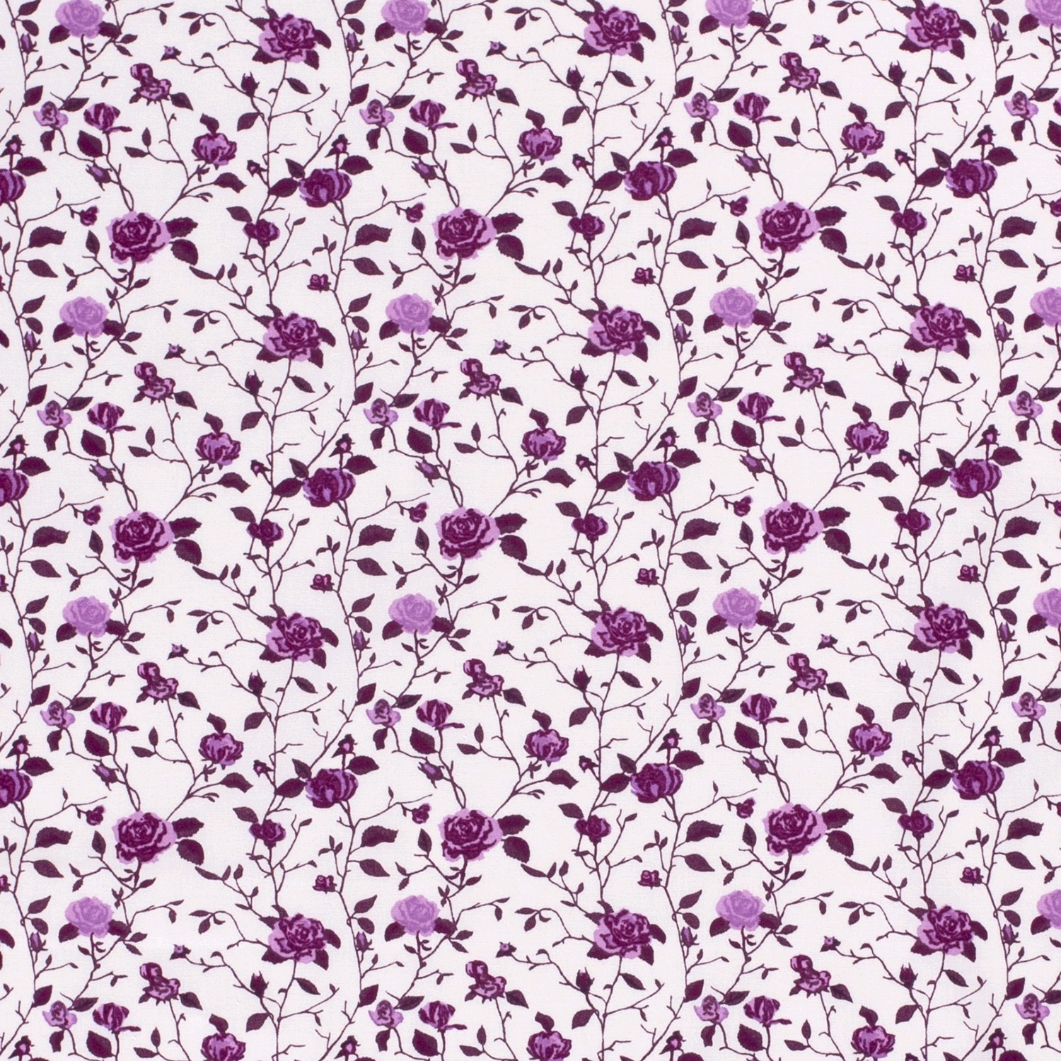 Baumwollstoff Popeline Blumen, violett