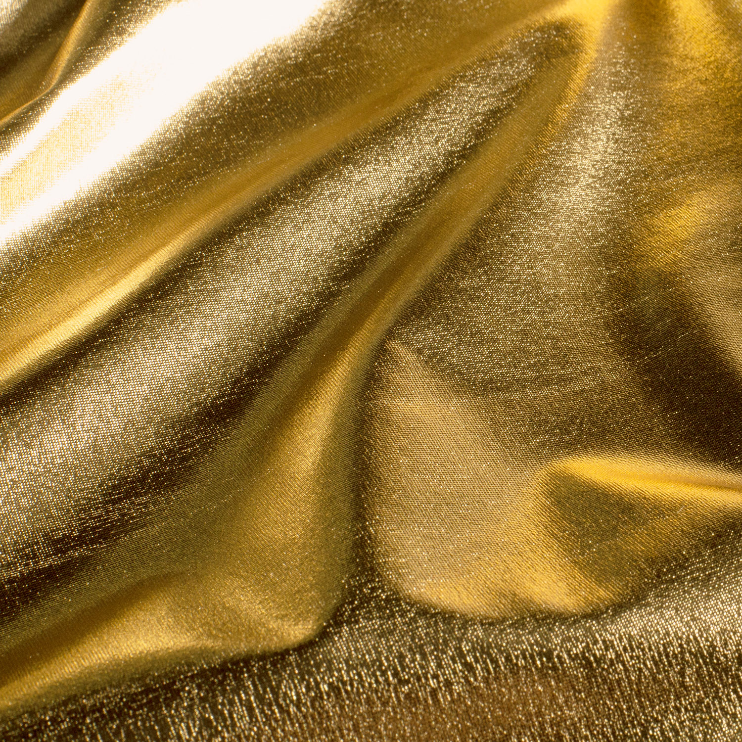 Lamé Stoff Foliendruck Uni Gold