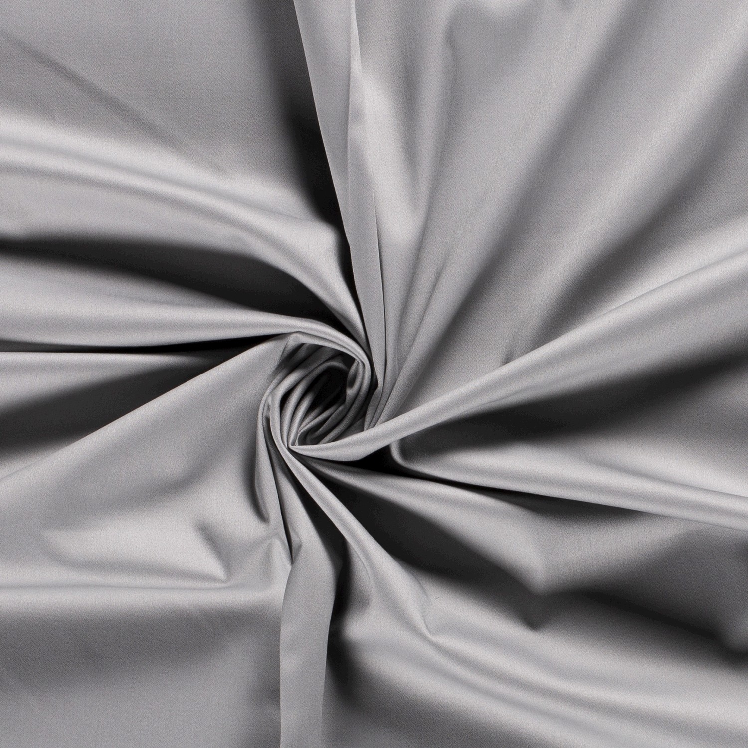 Baumwolle Satin uni mittelgrau