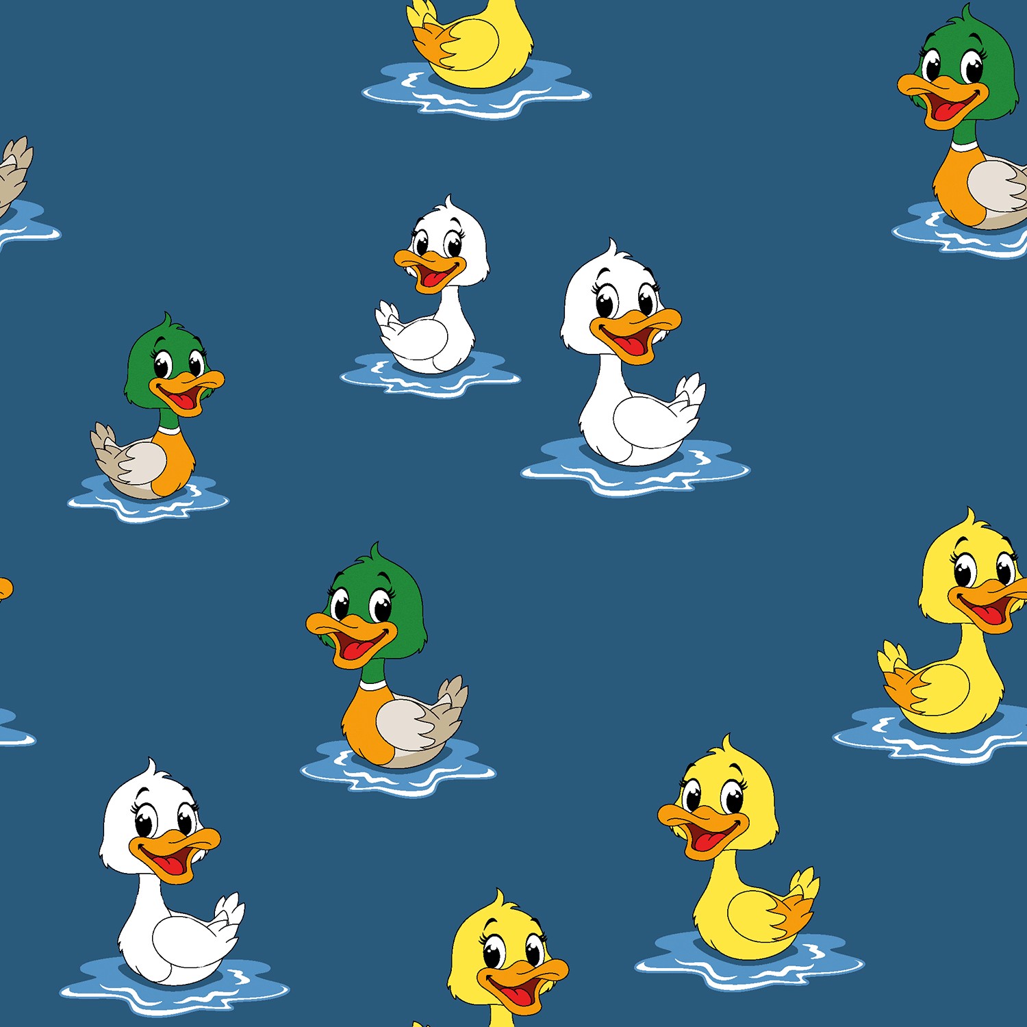 Baumwolljersey mit Druck, Enten