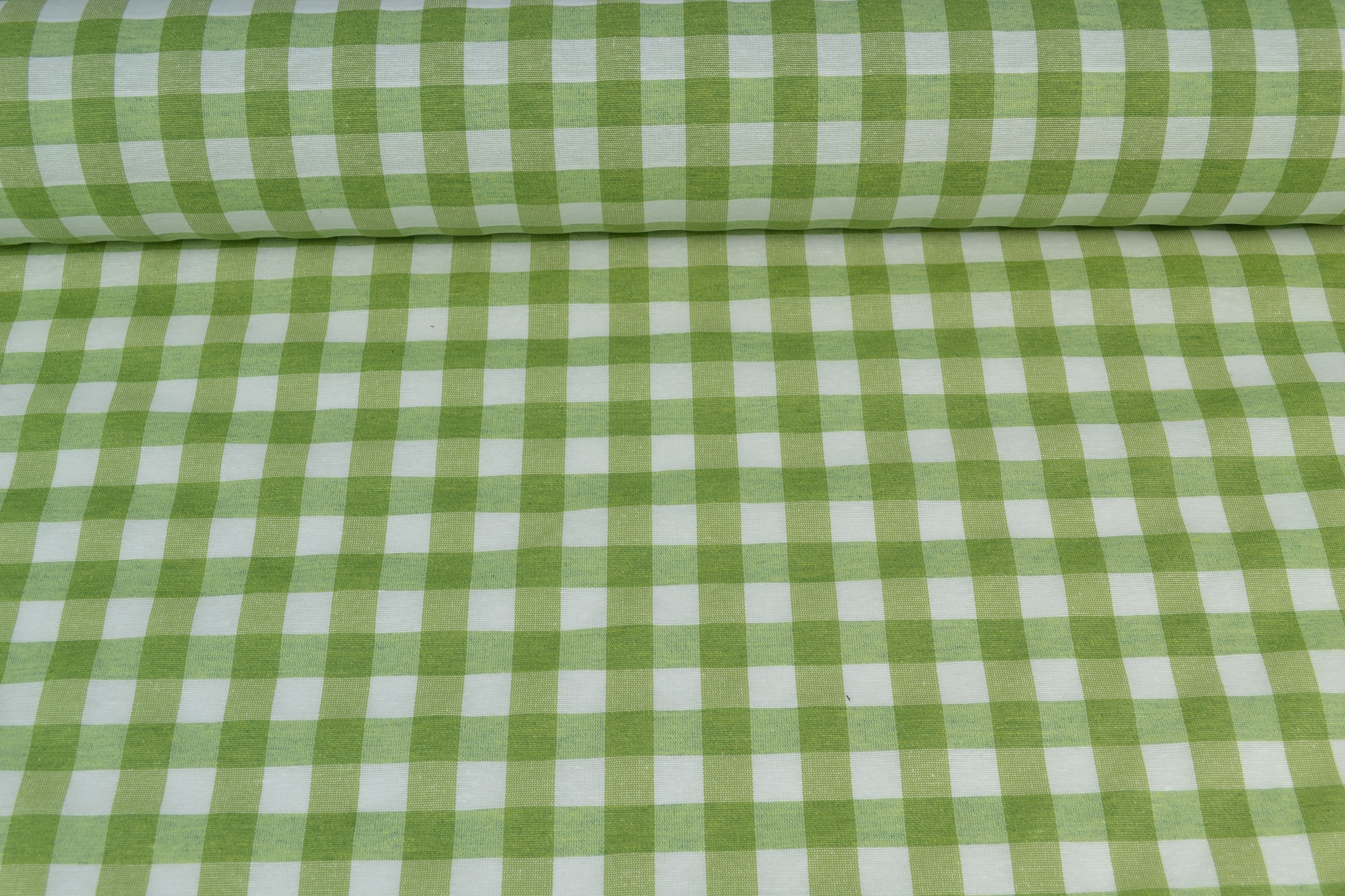 Baumwollstoff beschichtet kariert, grün