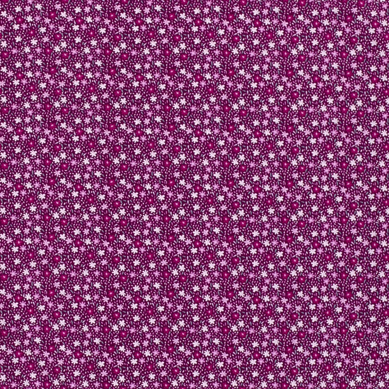 Baumwollstoff Popeline Blumen, weinrot