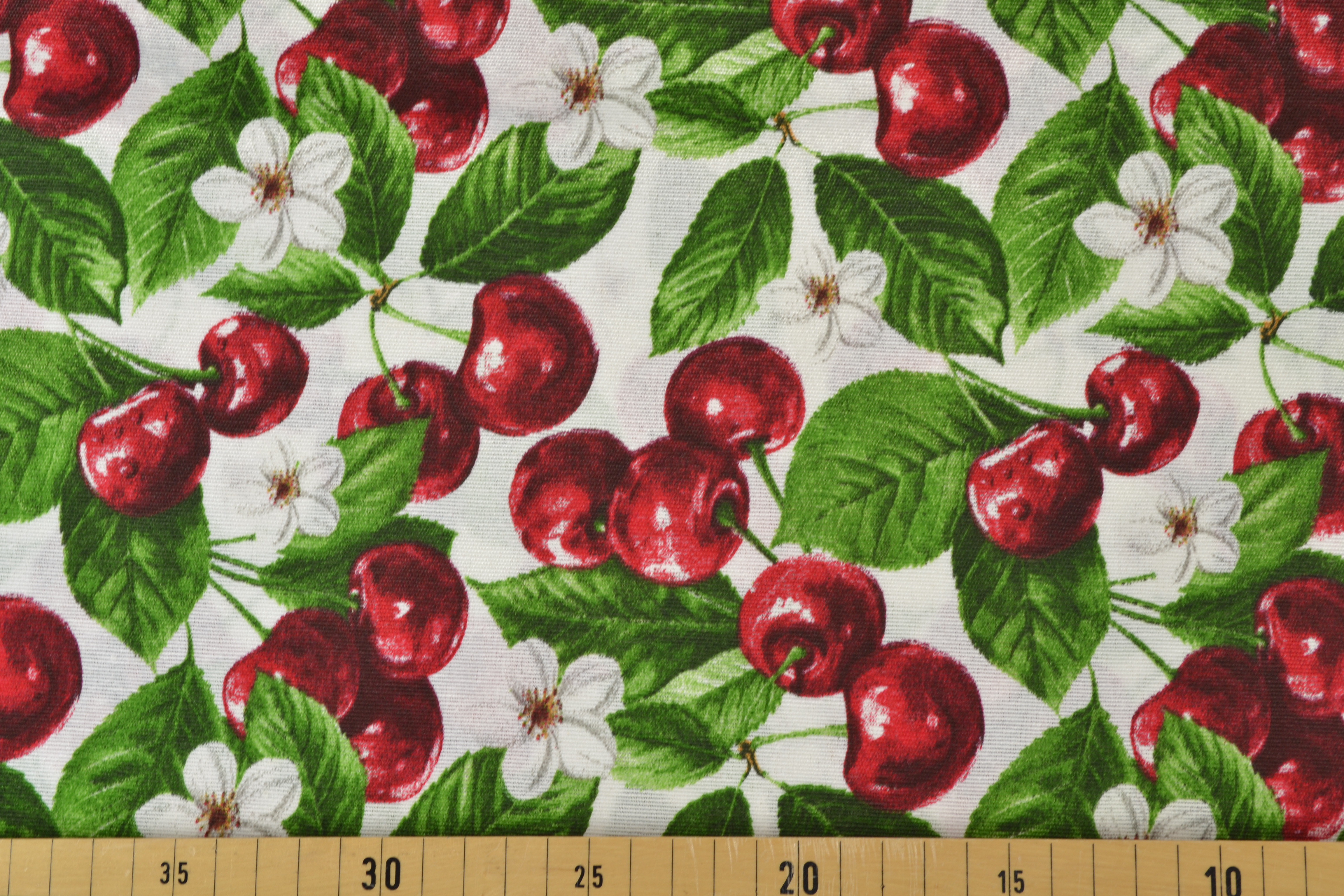 Canvas Deko Stoff Kirschen