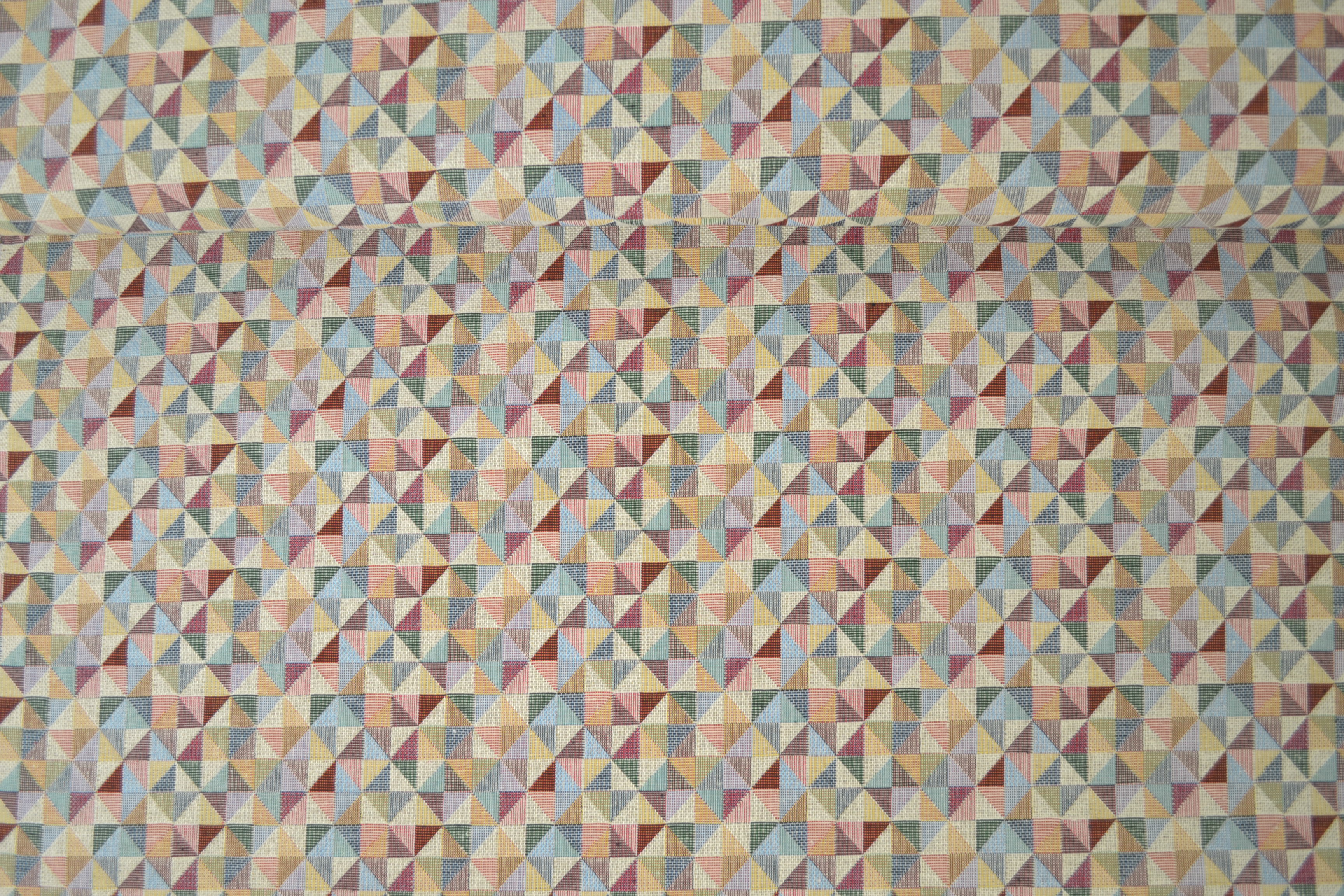 Gobelin Möbelstof geometrische Dreiecke