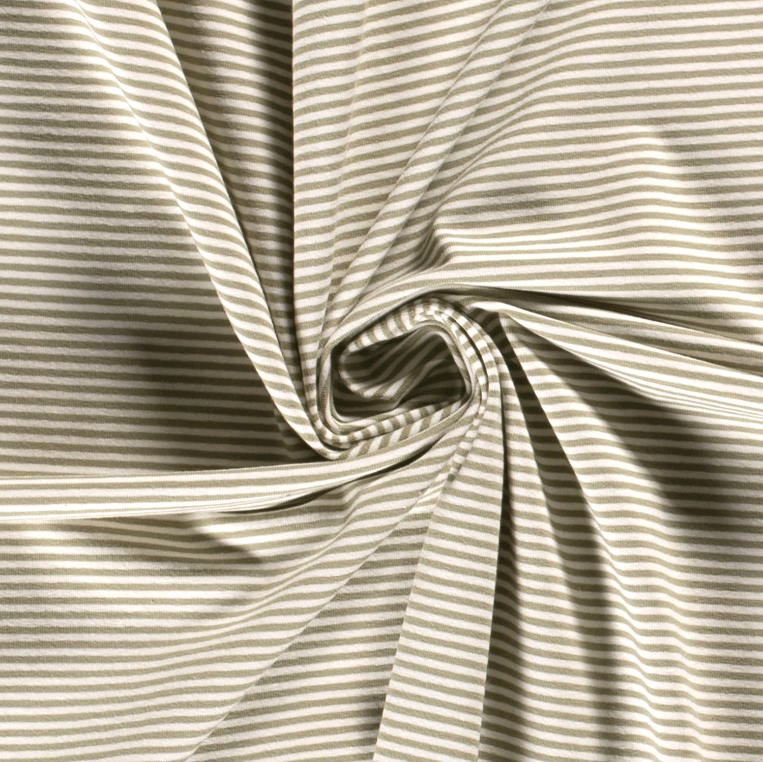 Jersey garngefärbt streifen khaki grün