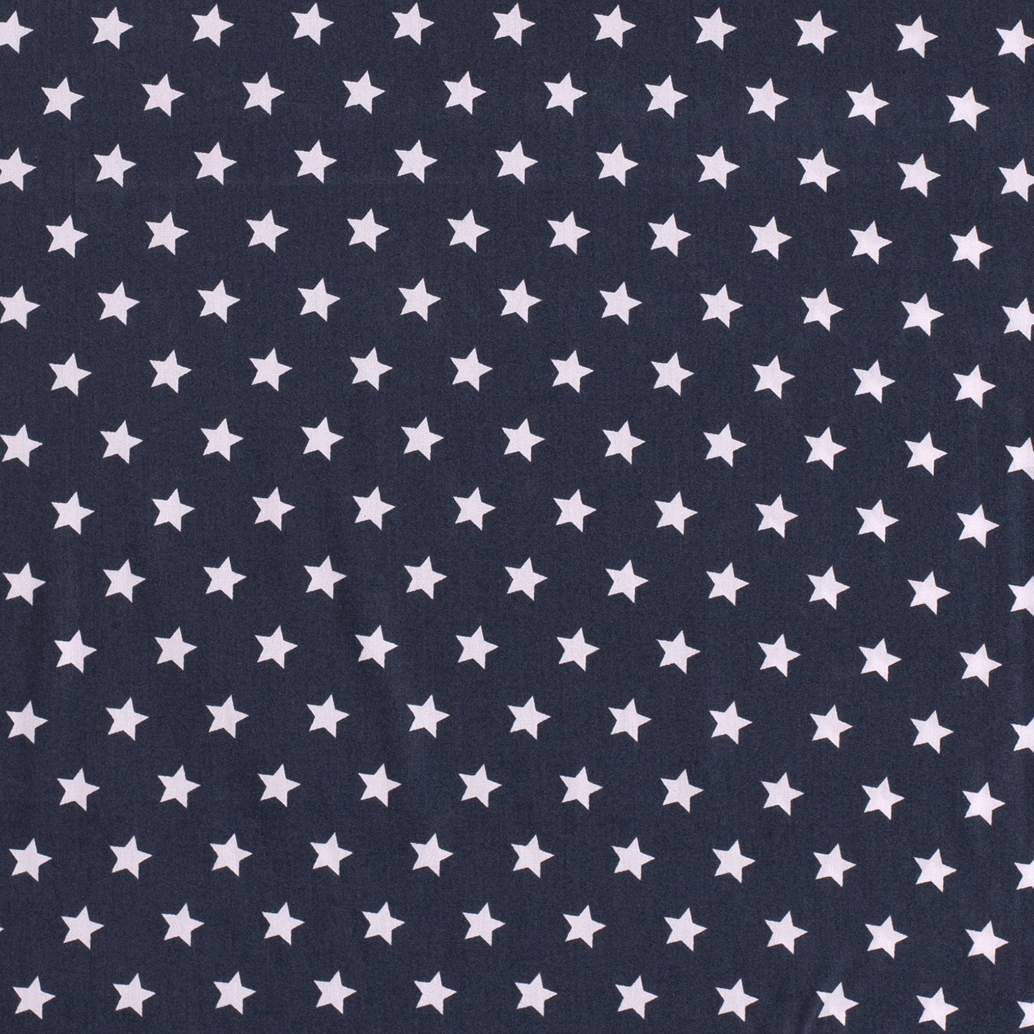 Baumwolle Popeline Stoff Bedruckt Sterne, indigoblau