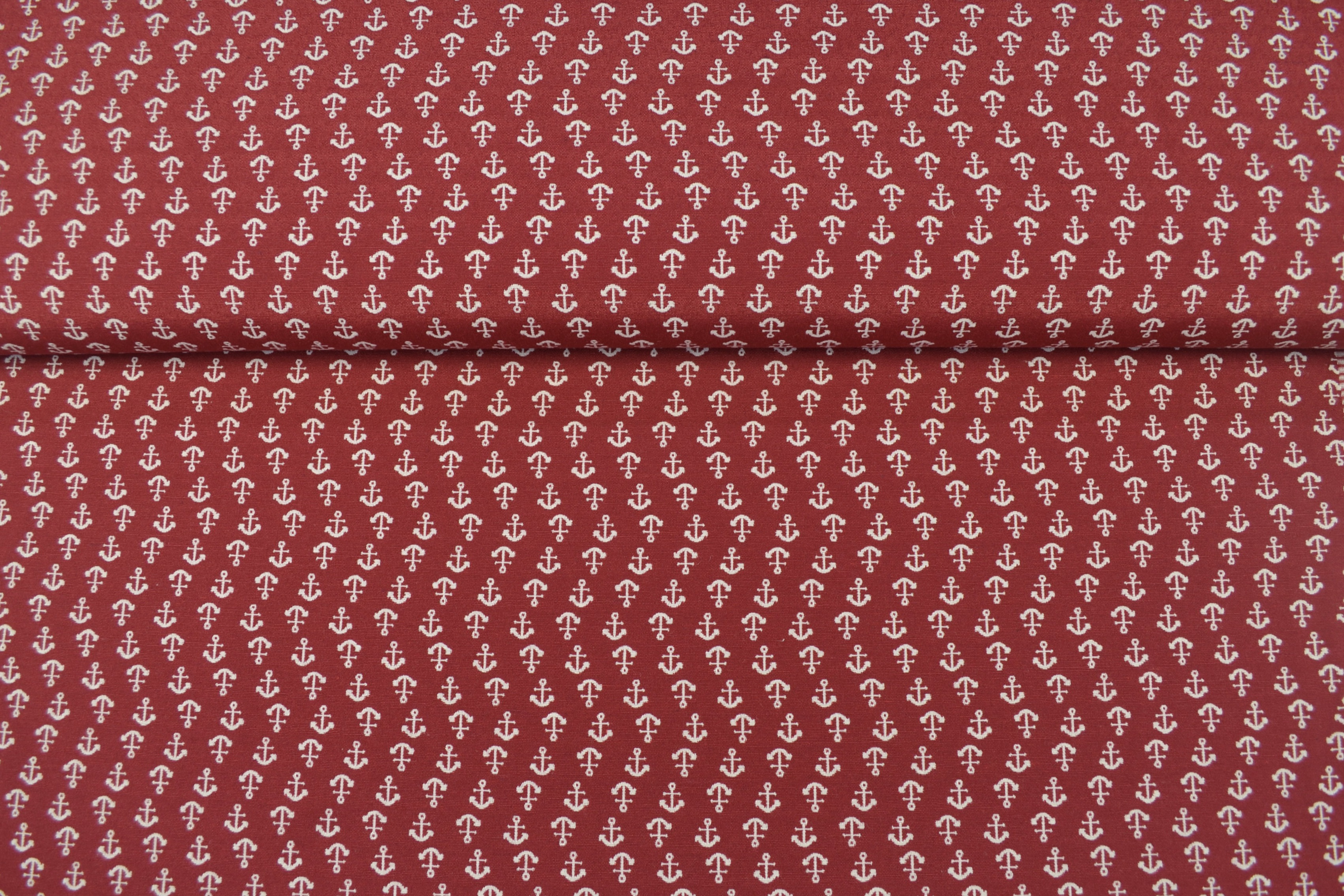 Gobelin Möbelstoff Anker klein, rot