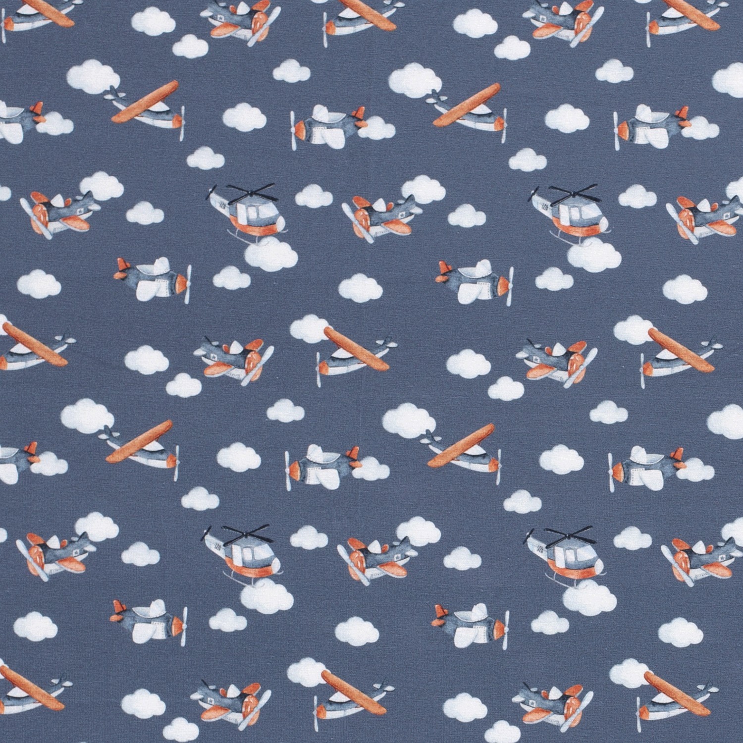 Bio Baumwolljersey bedruckt über den Wolken