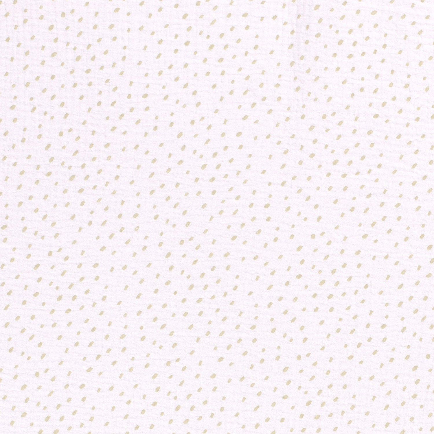 Musselin Stoff Bedruckt Tupfen, weiß