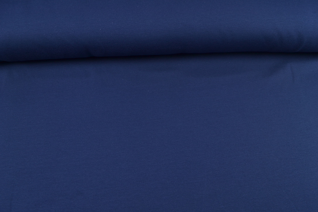 French Terry uni angeraut, dunkelblau