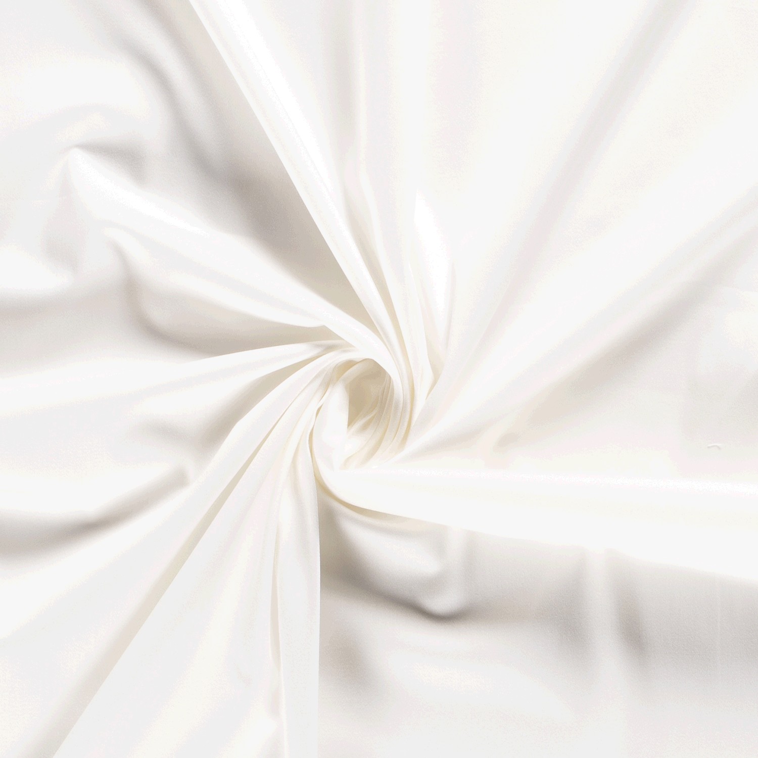 Baumwolle Satin uni wollweiß