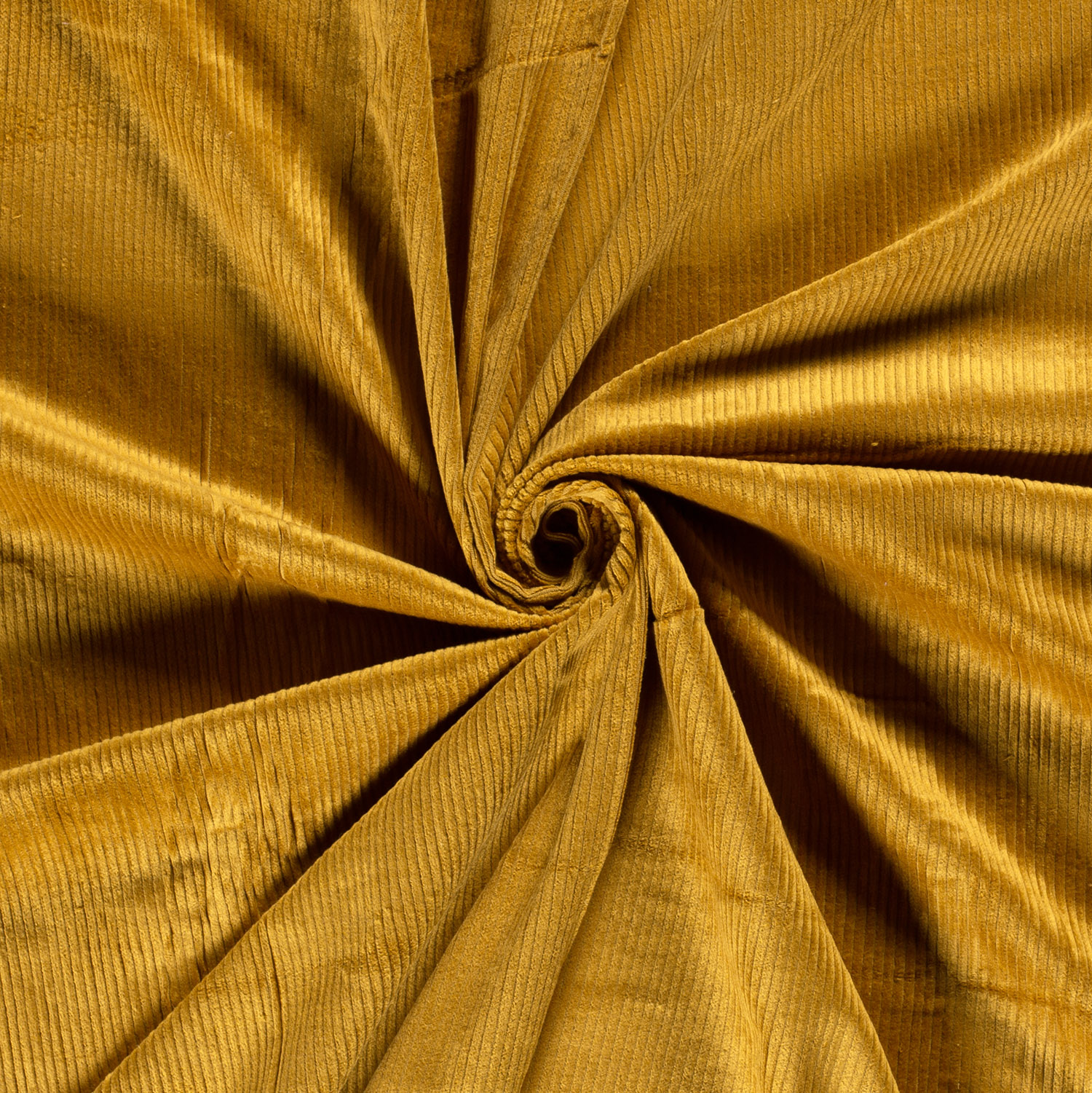 Jumbo Cord Stretch 6w Stoff Uni Ocker