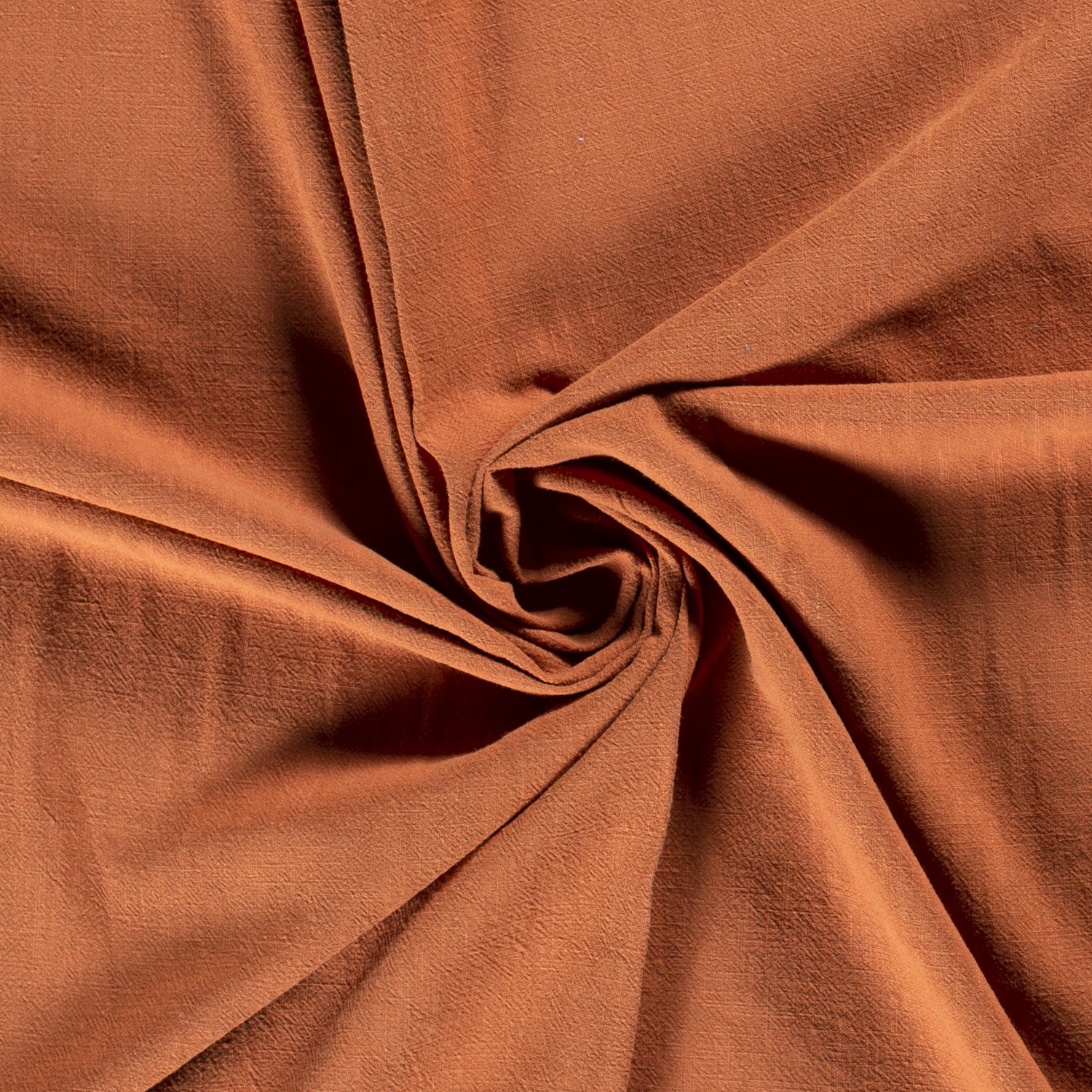 Ramie leinen stonewashed uni brique