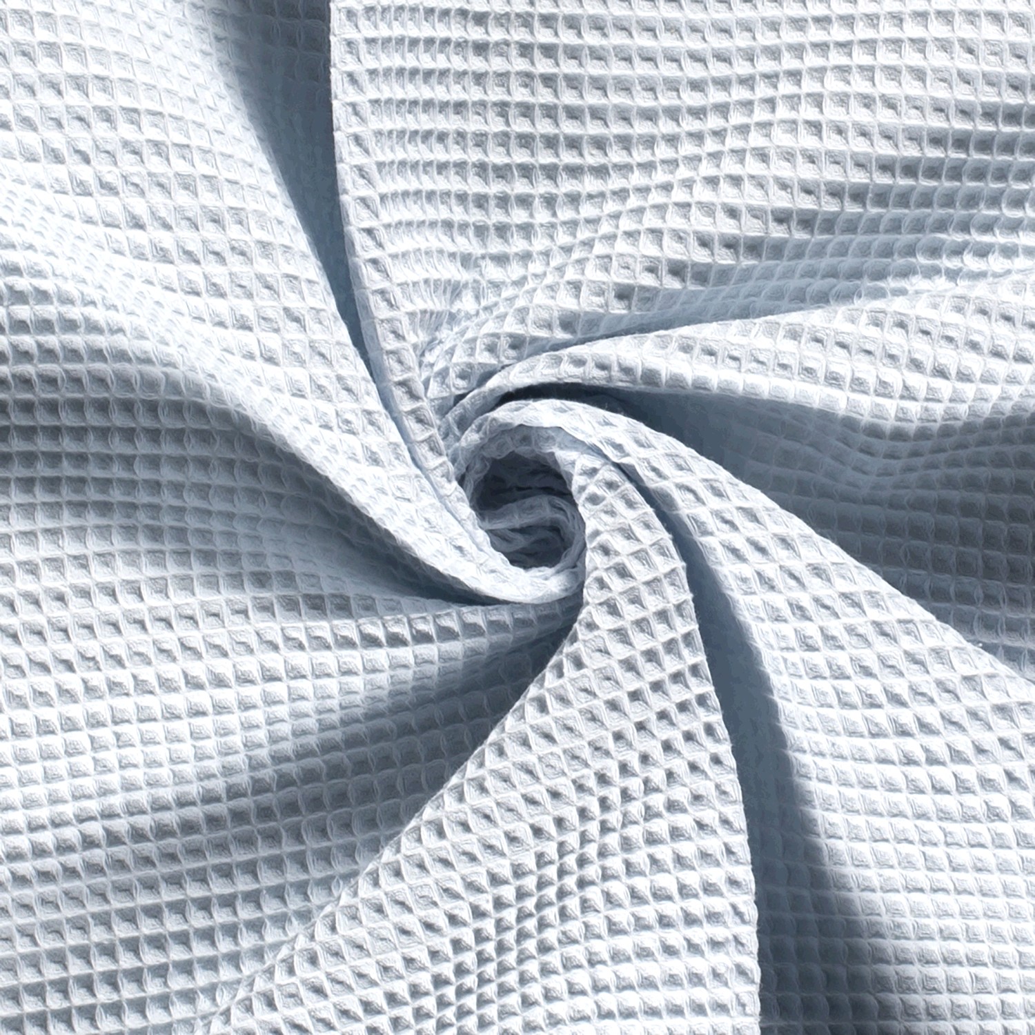 Waffelpiqué uni babyblau