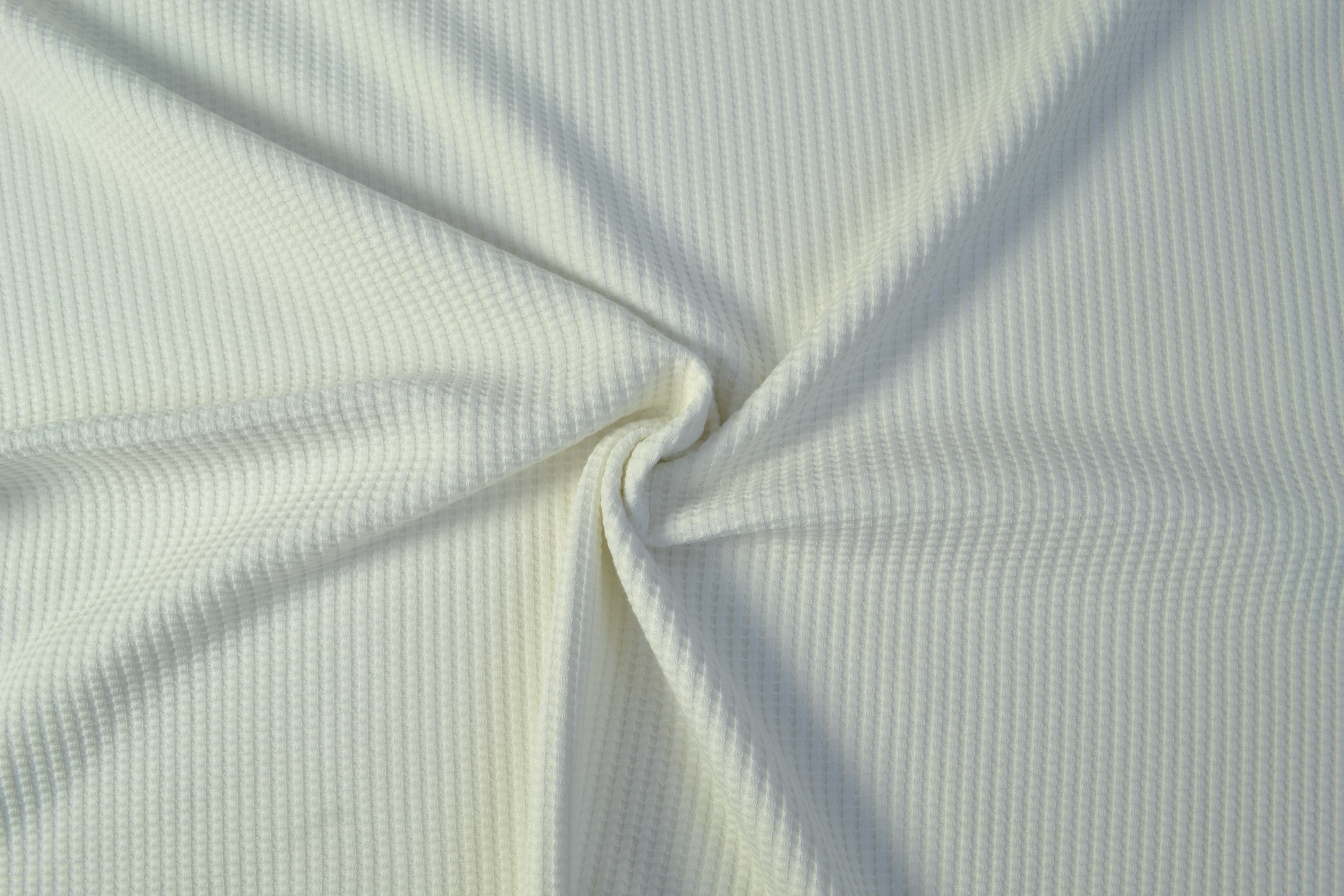 Baumwollwaffeljersey, weiß