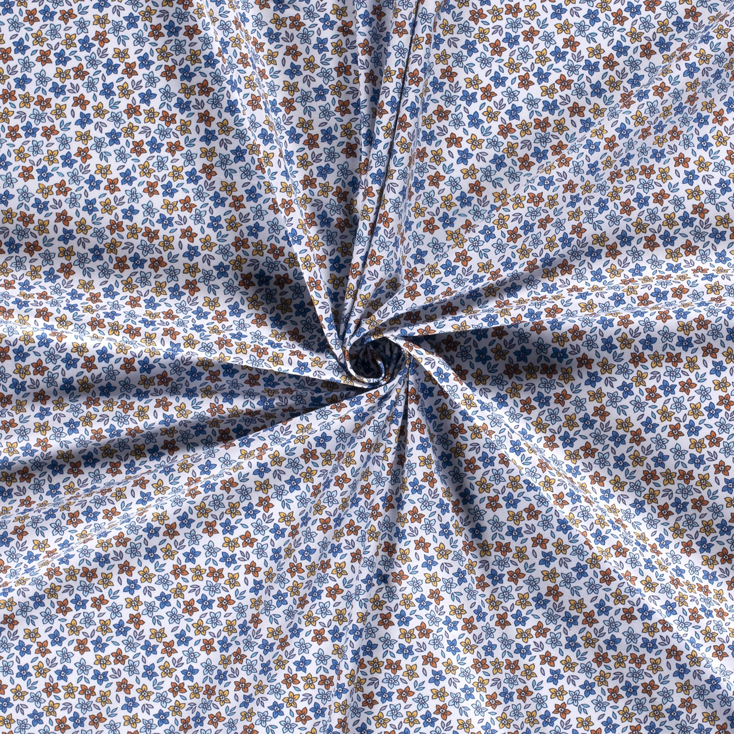 Baumwollstoff Popeline Batik, marine