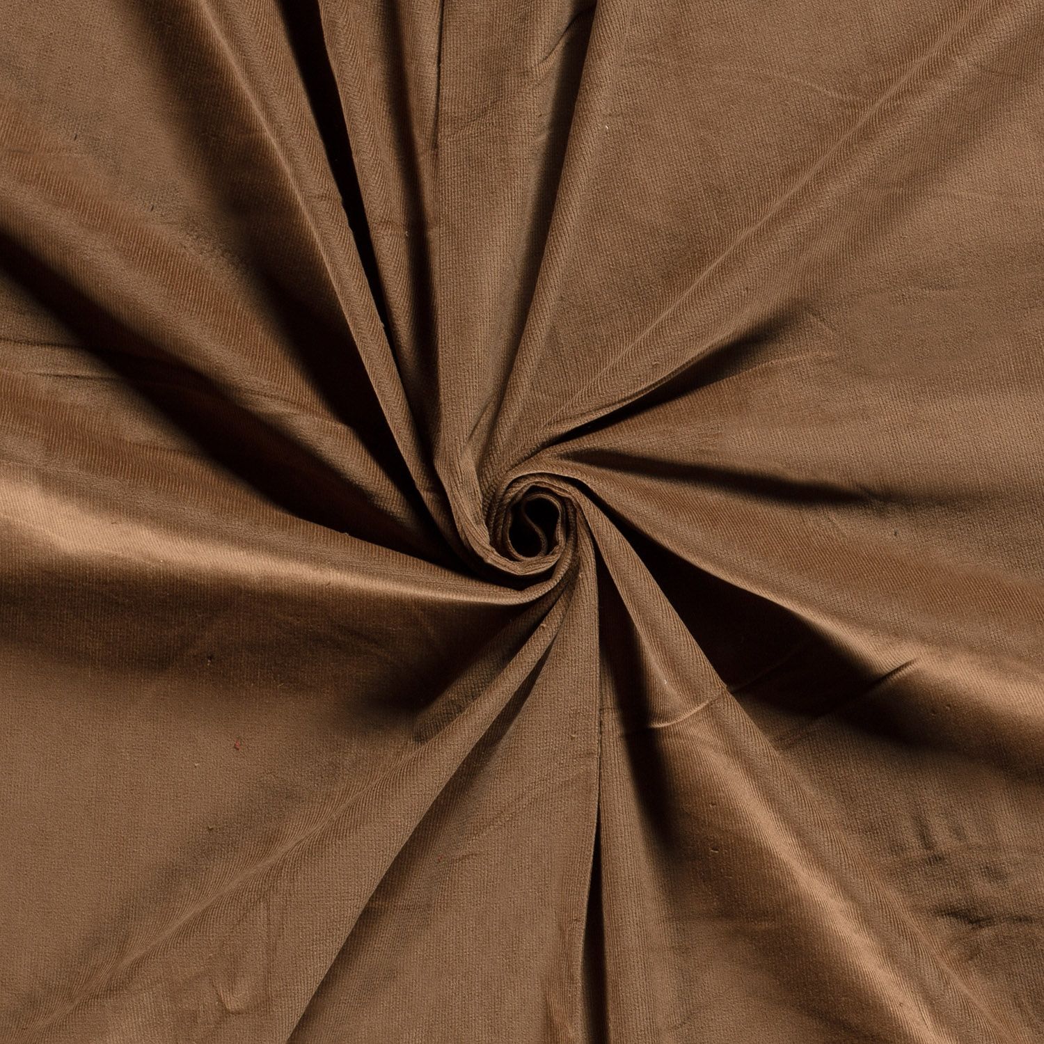 Nadelcord Stretch 16w Stoff Uni Braun