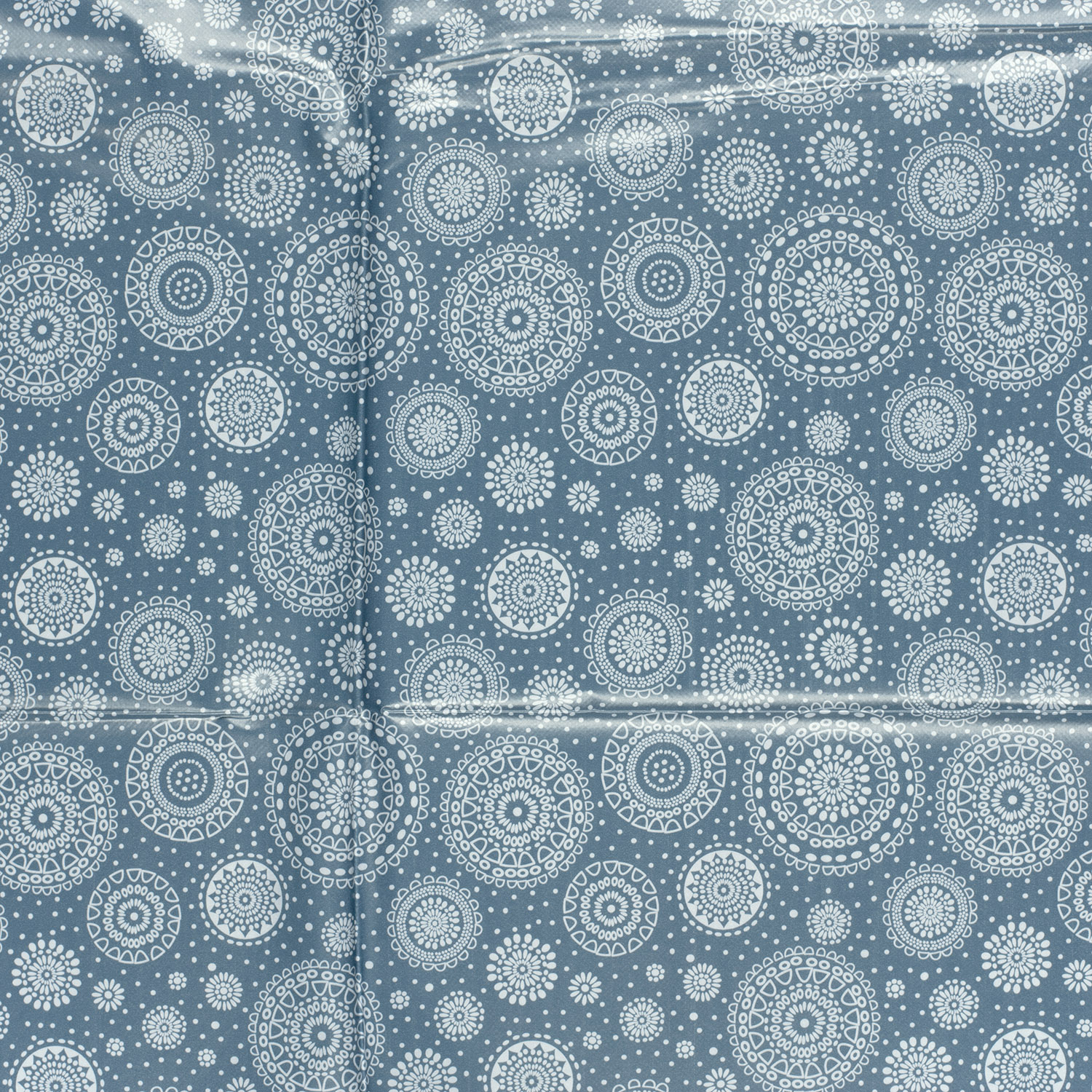 Beschichteter Dekostoff Stoff bedruckt Mandalas Stahlblau Schick mir dieses Produkt!