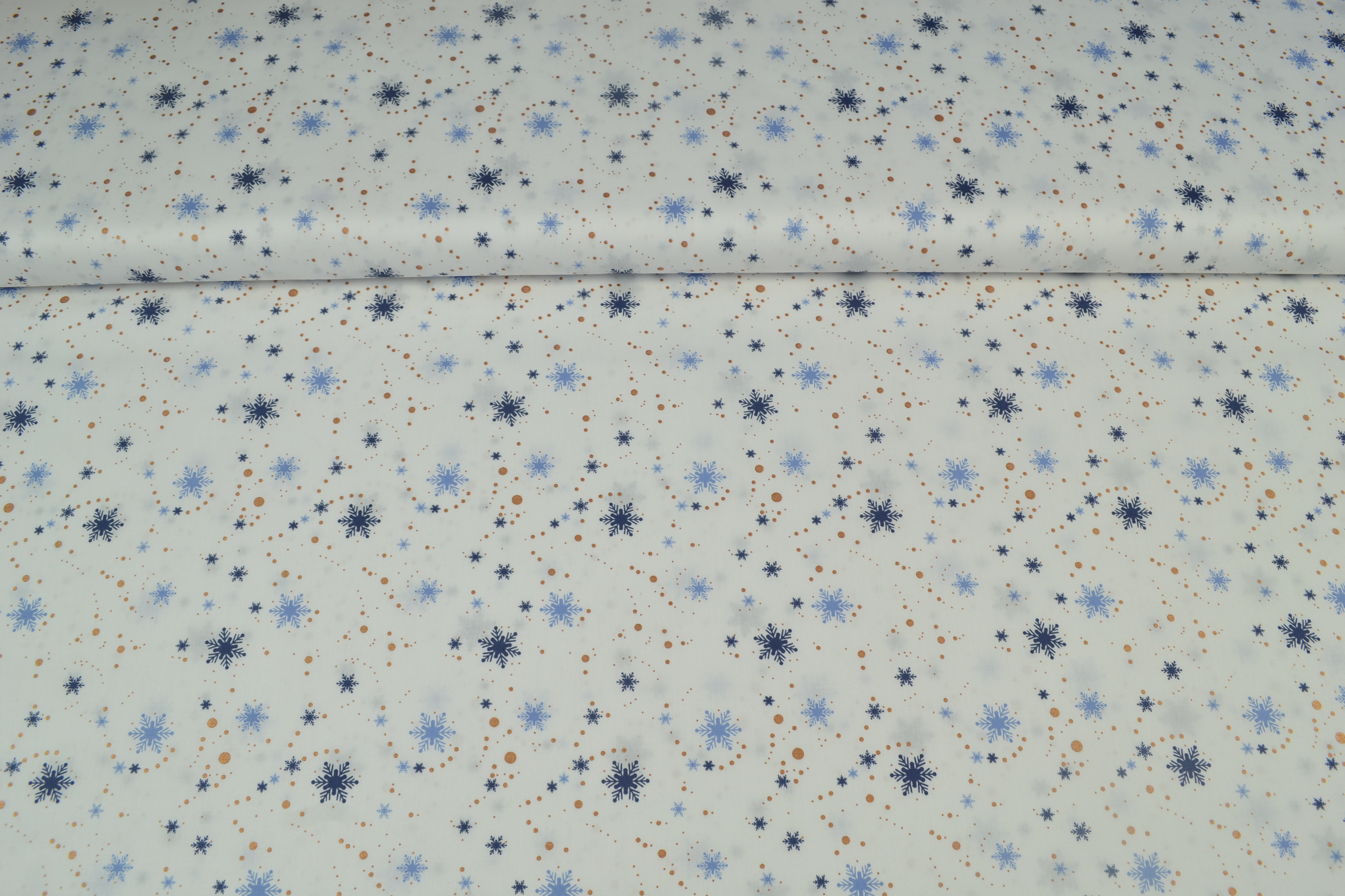 Baumwollstoff Weihnachten, Winterzauber weiß
