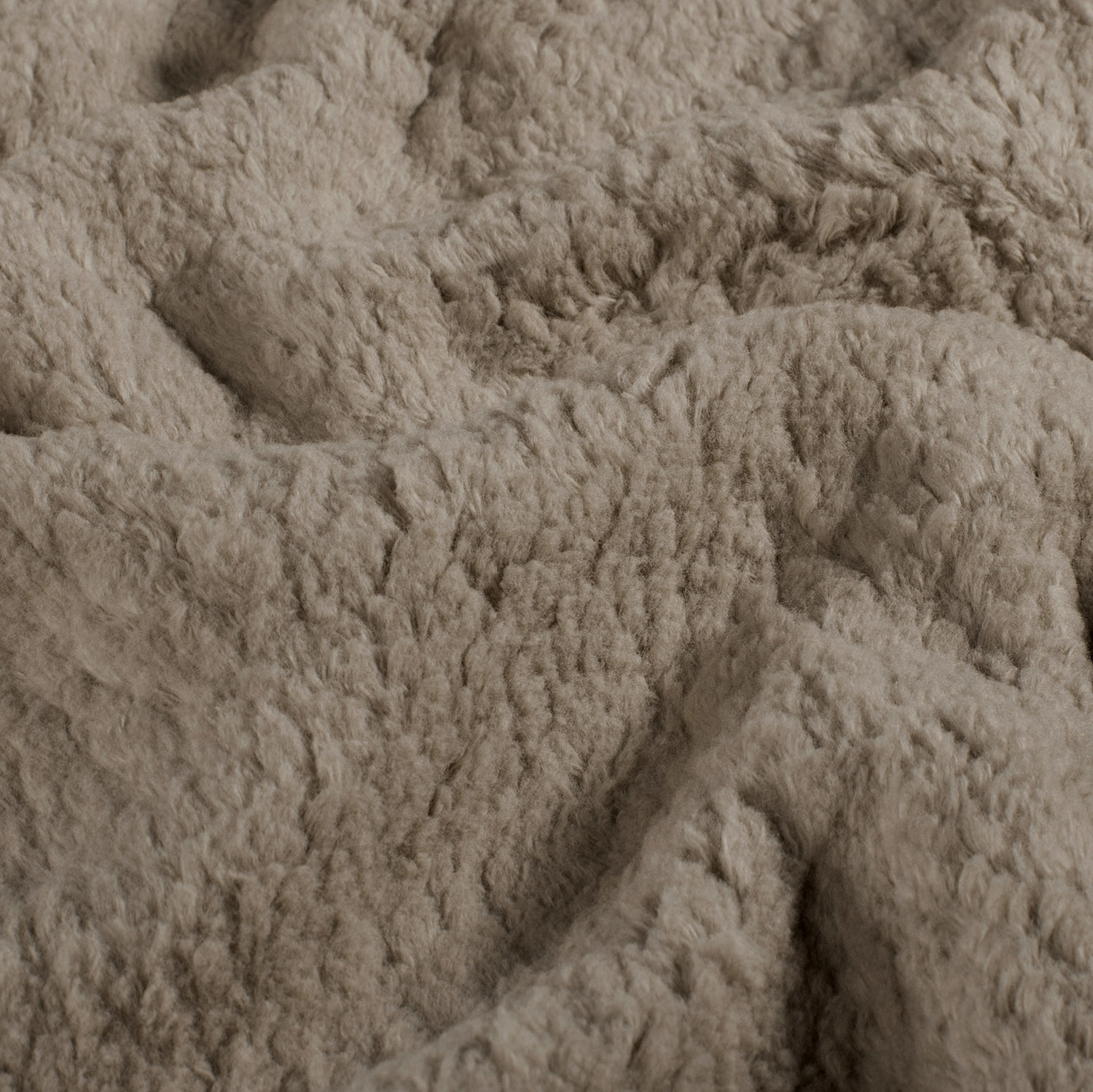Baumwollfleece uni beige