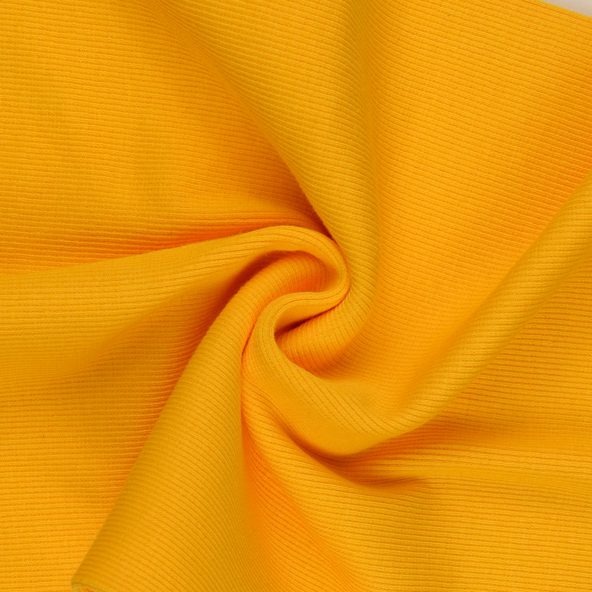 Bündchenstoff gerippt uni, gelb