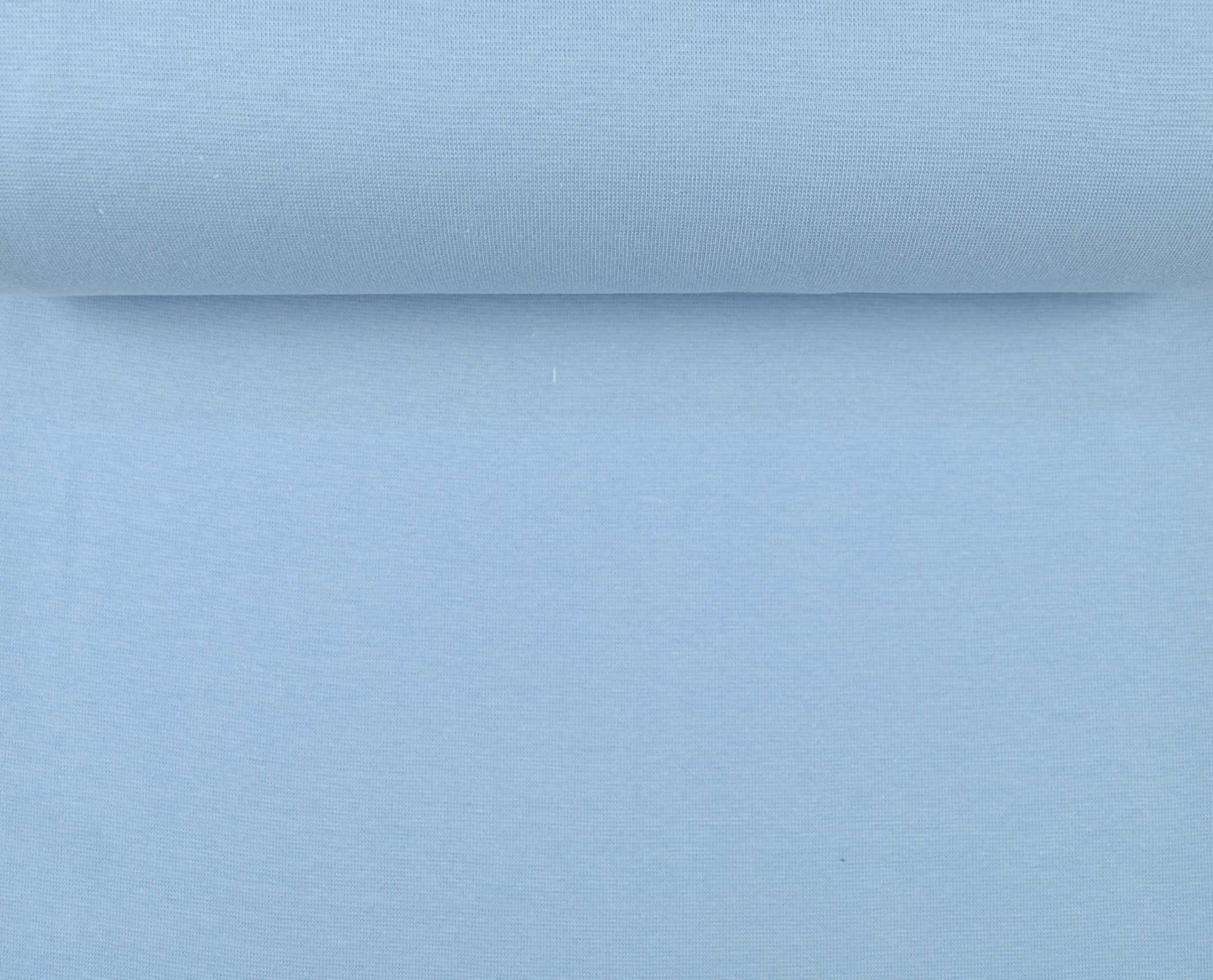 Bündchenstoff glatt, babyblau