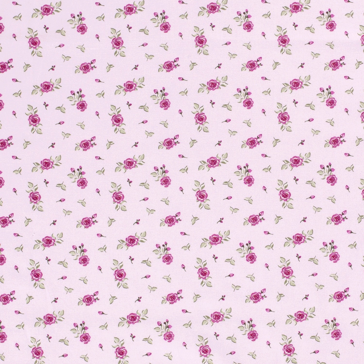 Baumwollstoff Popeline Blumen, rosa